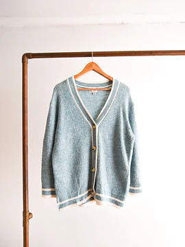 Cardigan babyblue botones