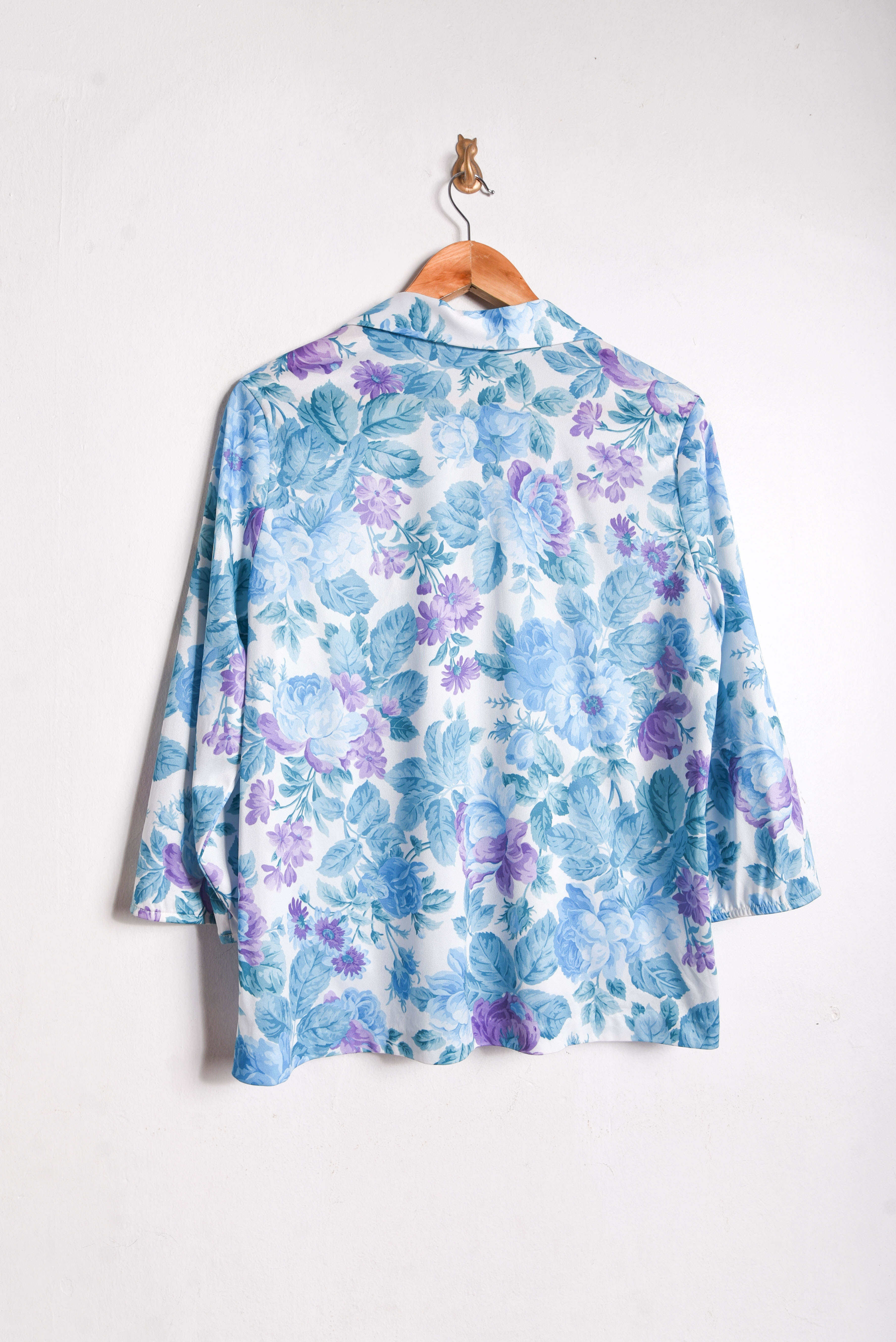 Top floral babyblue 