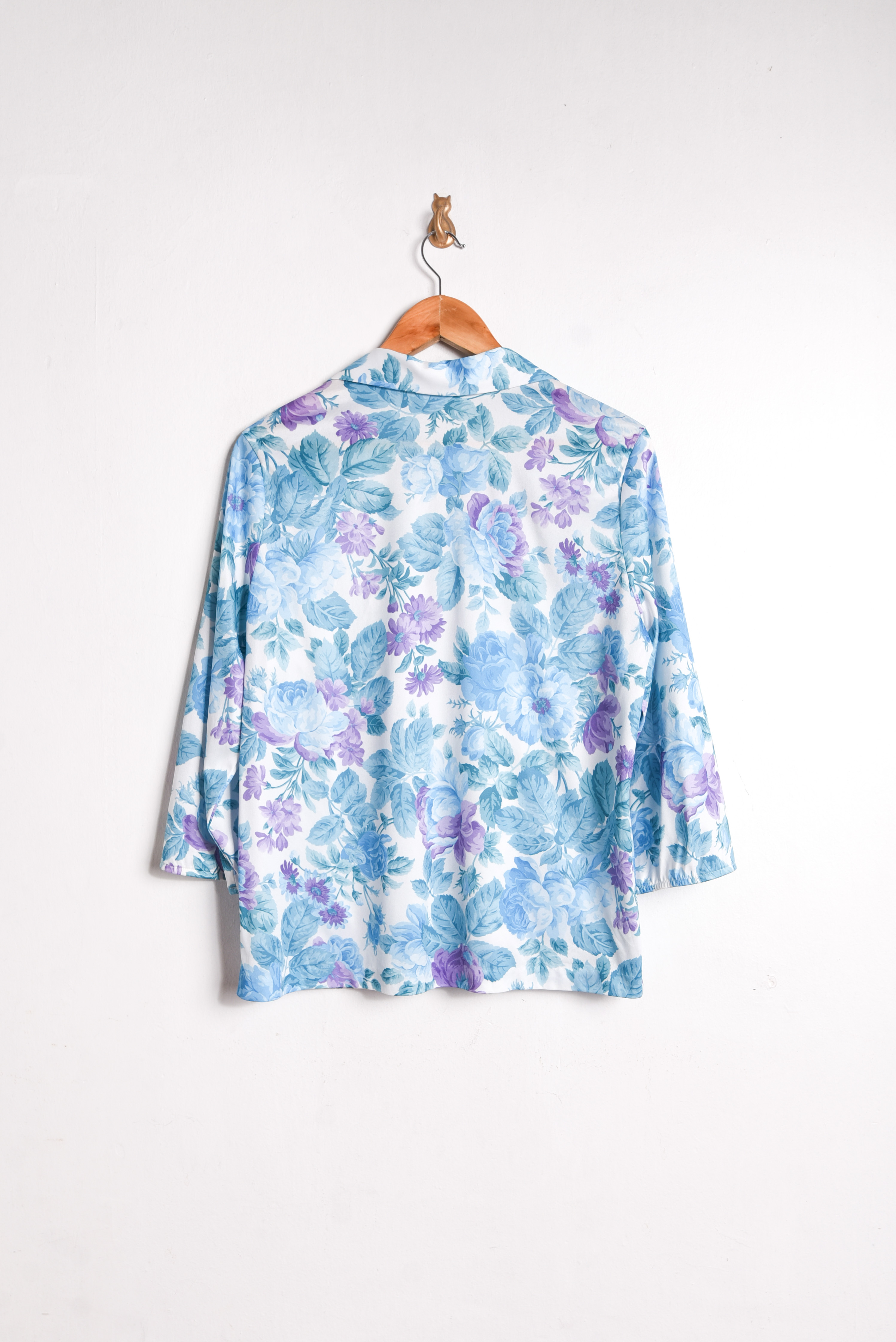 Top floral babyblue 
