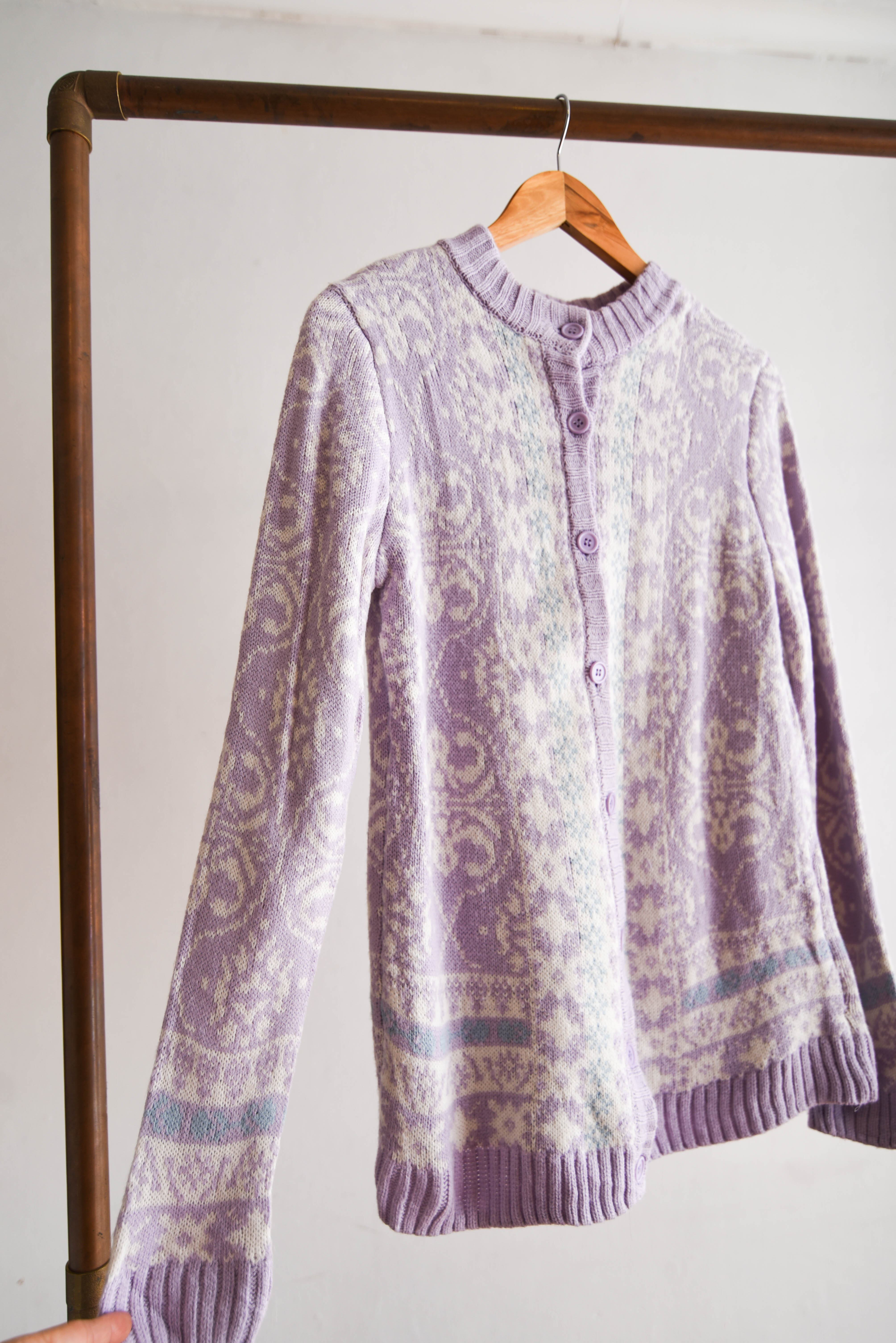Cardigan 90s lila pastel