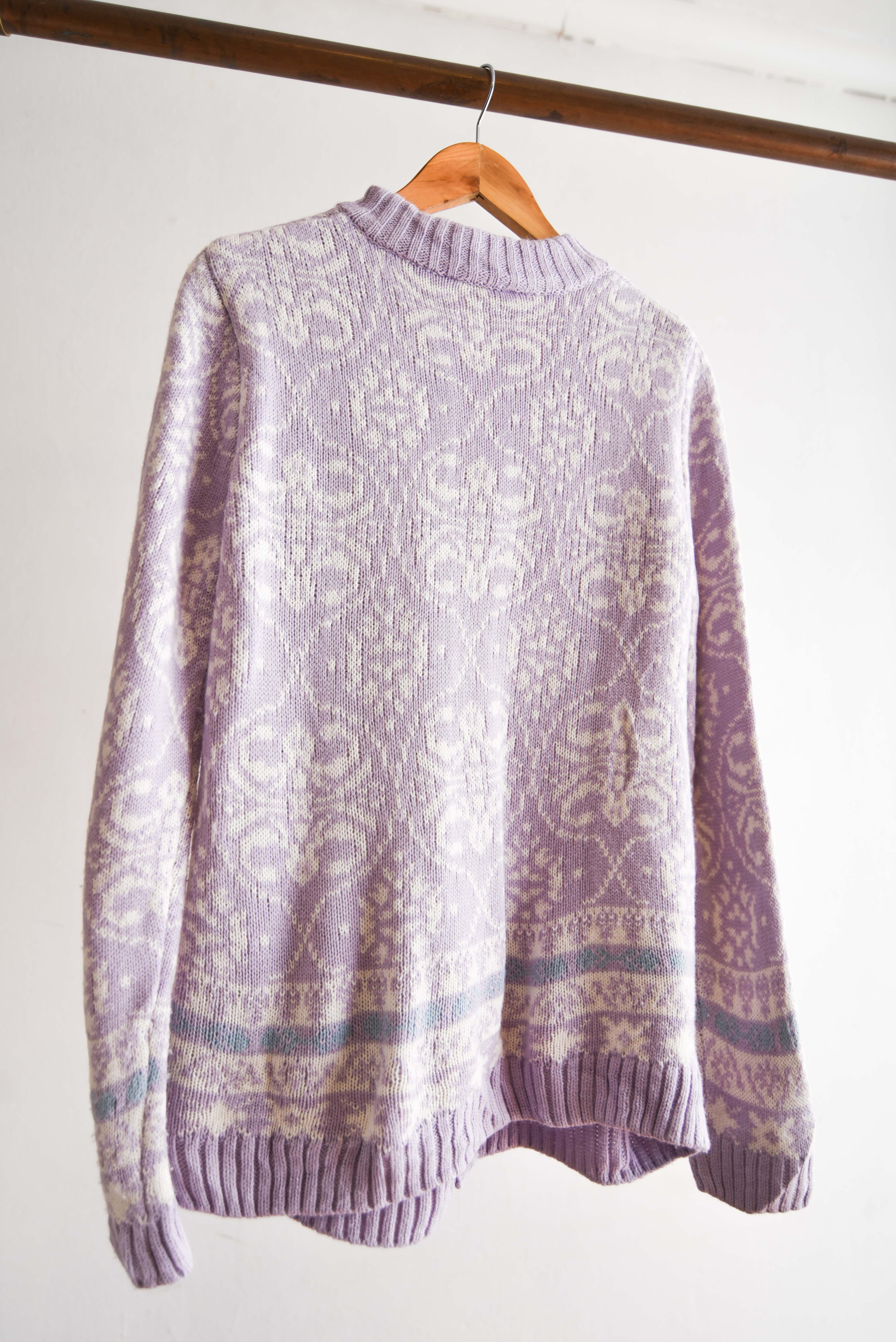 Cardigan 90s lila pastel