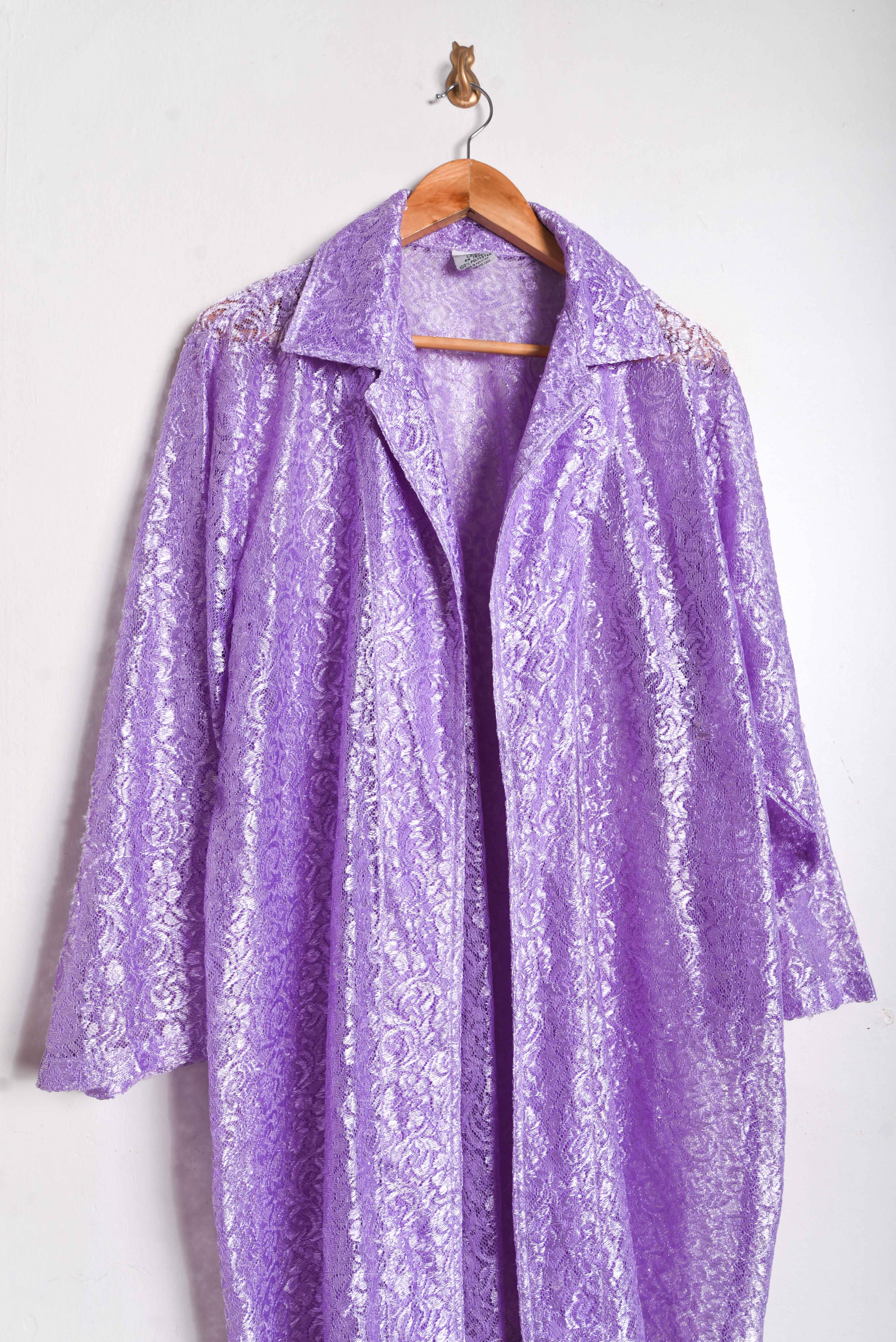Tapado lila encaje vintage