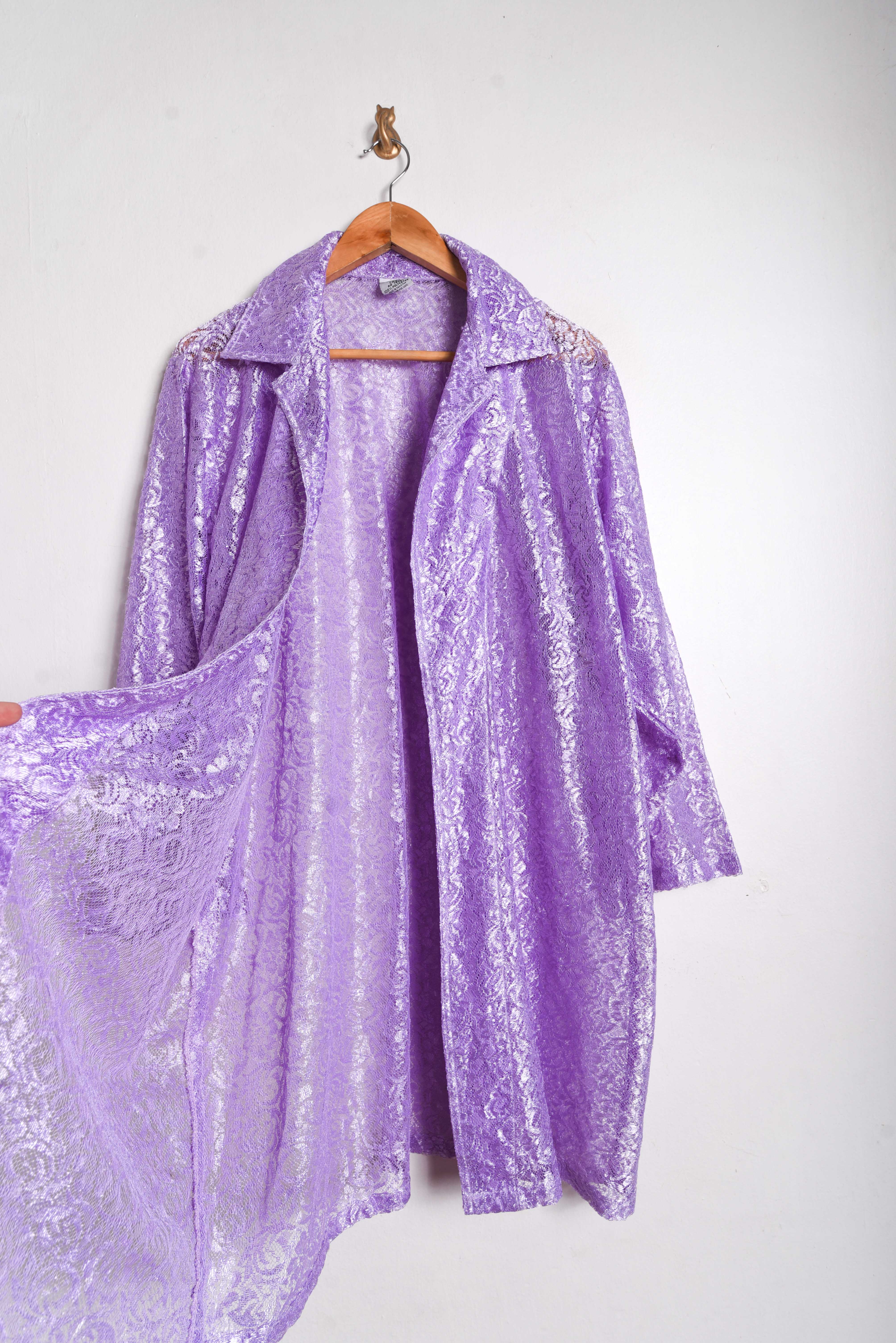 Tapado lila encaje vintage