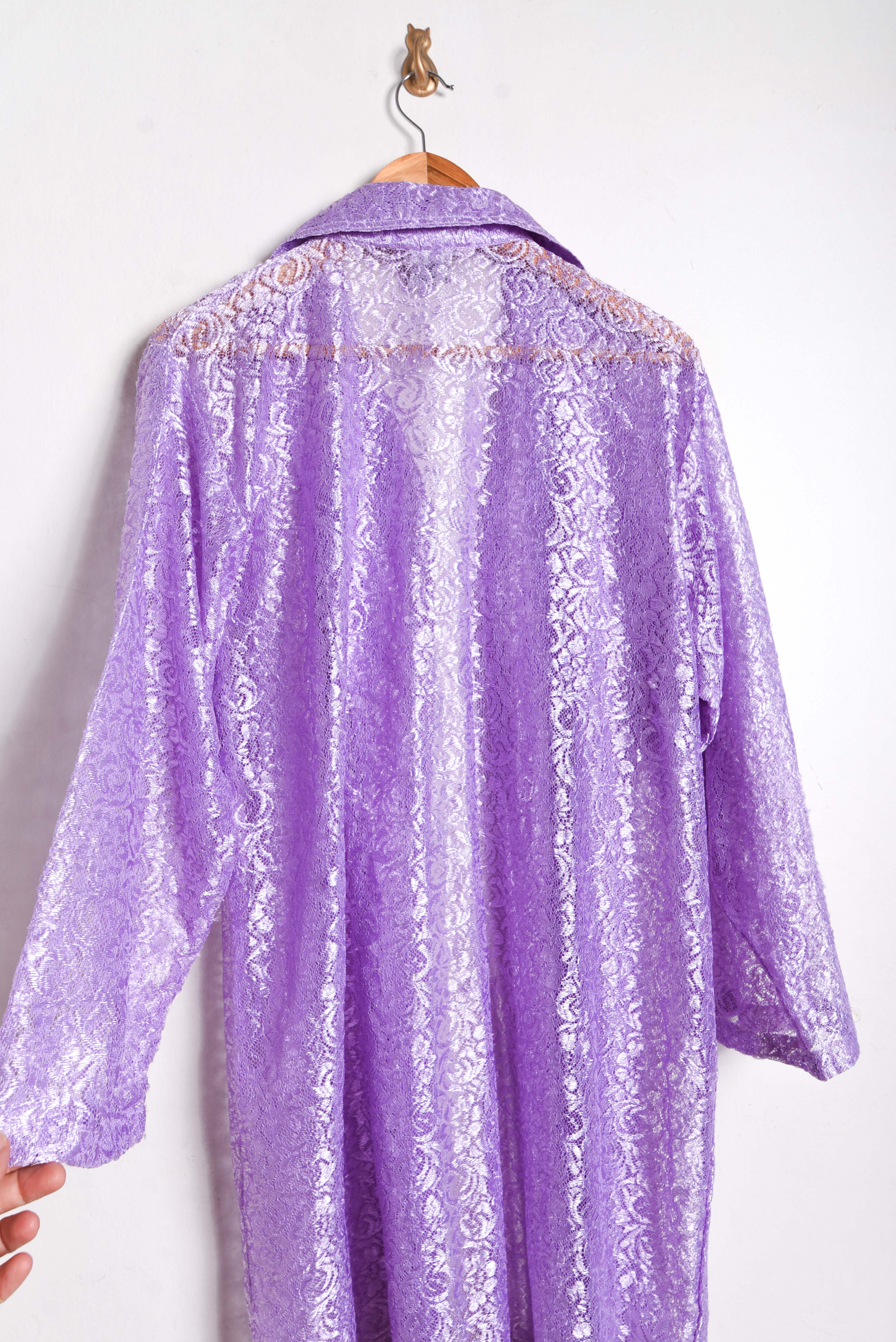 Tapado lila encaje vintage