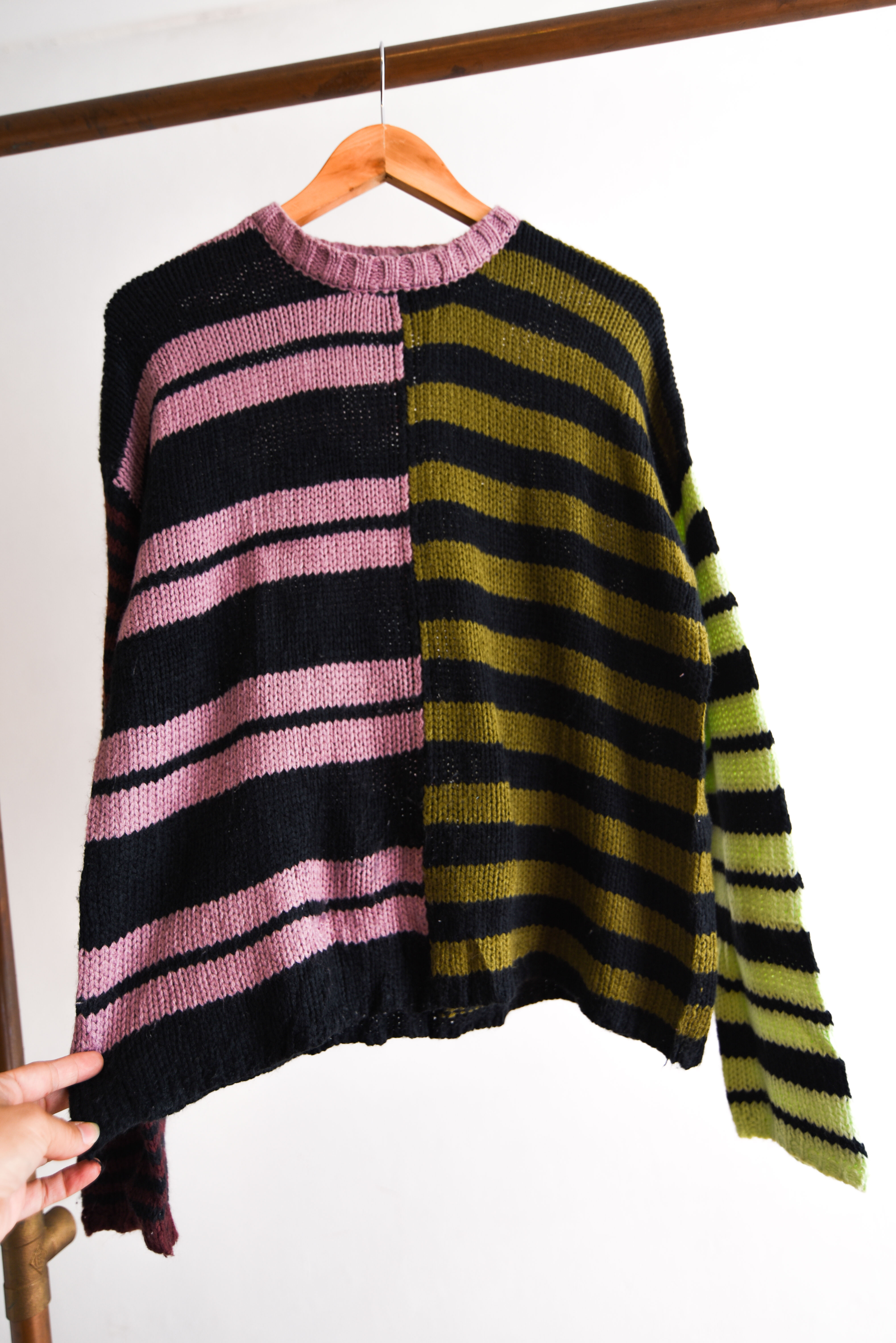 Chaleco rayado contrastes