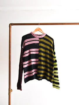 Chaleco rayado contrastes