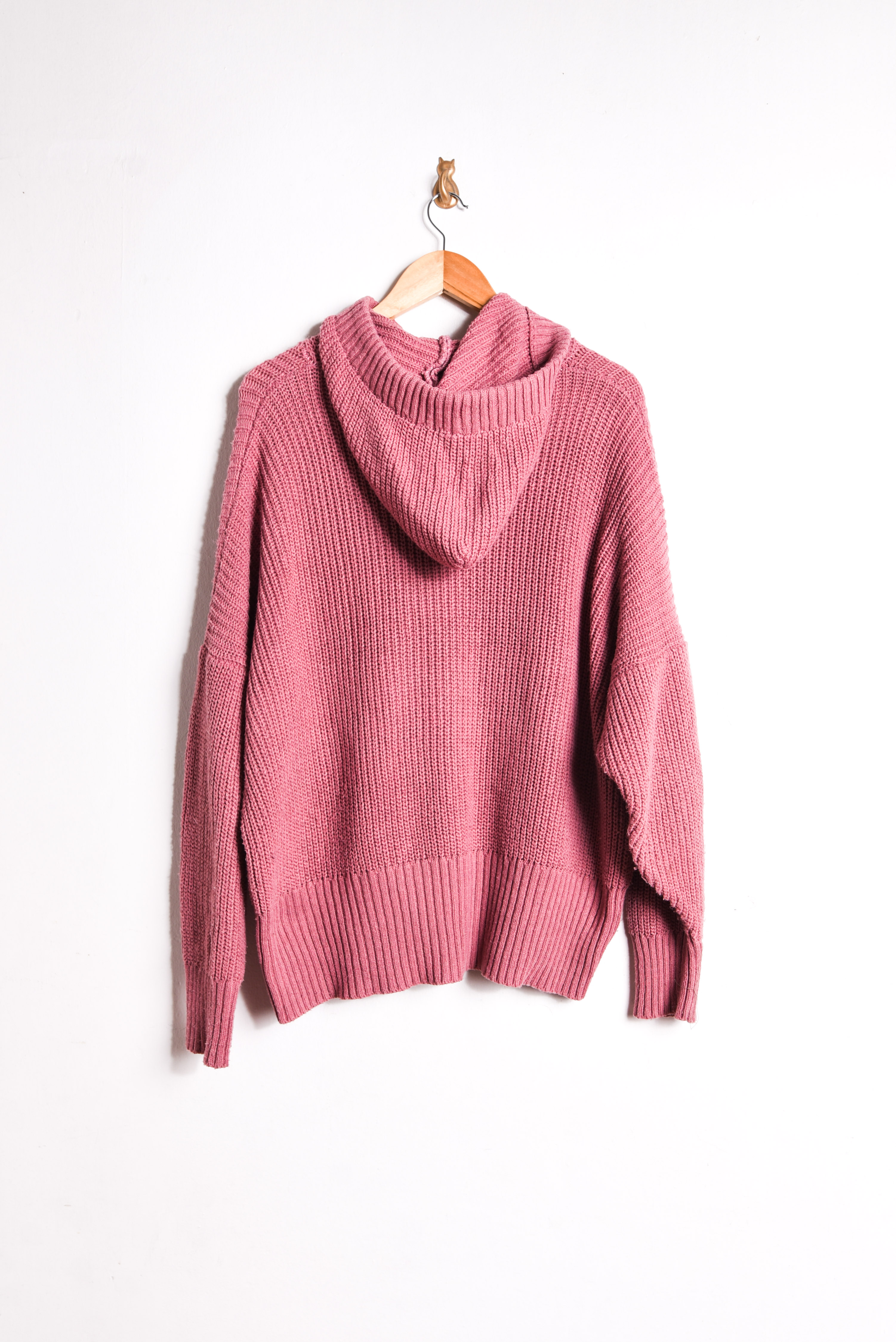 Chaleco coral pink capucha