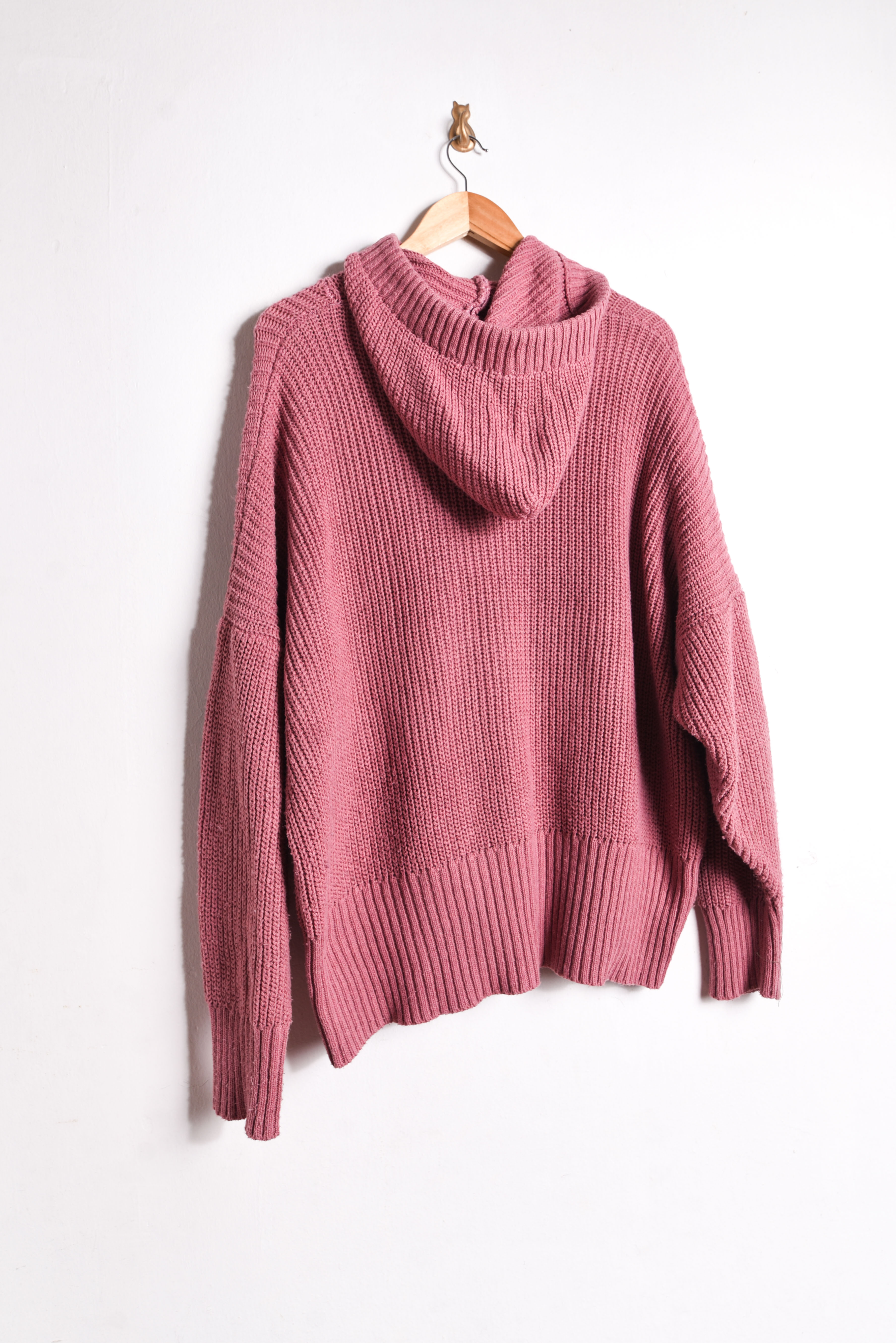 Chaleco coral pink capucha