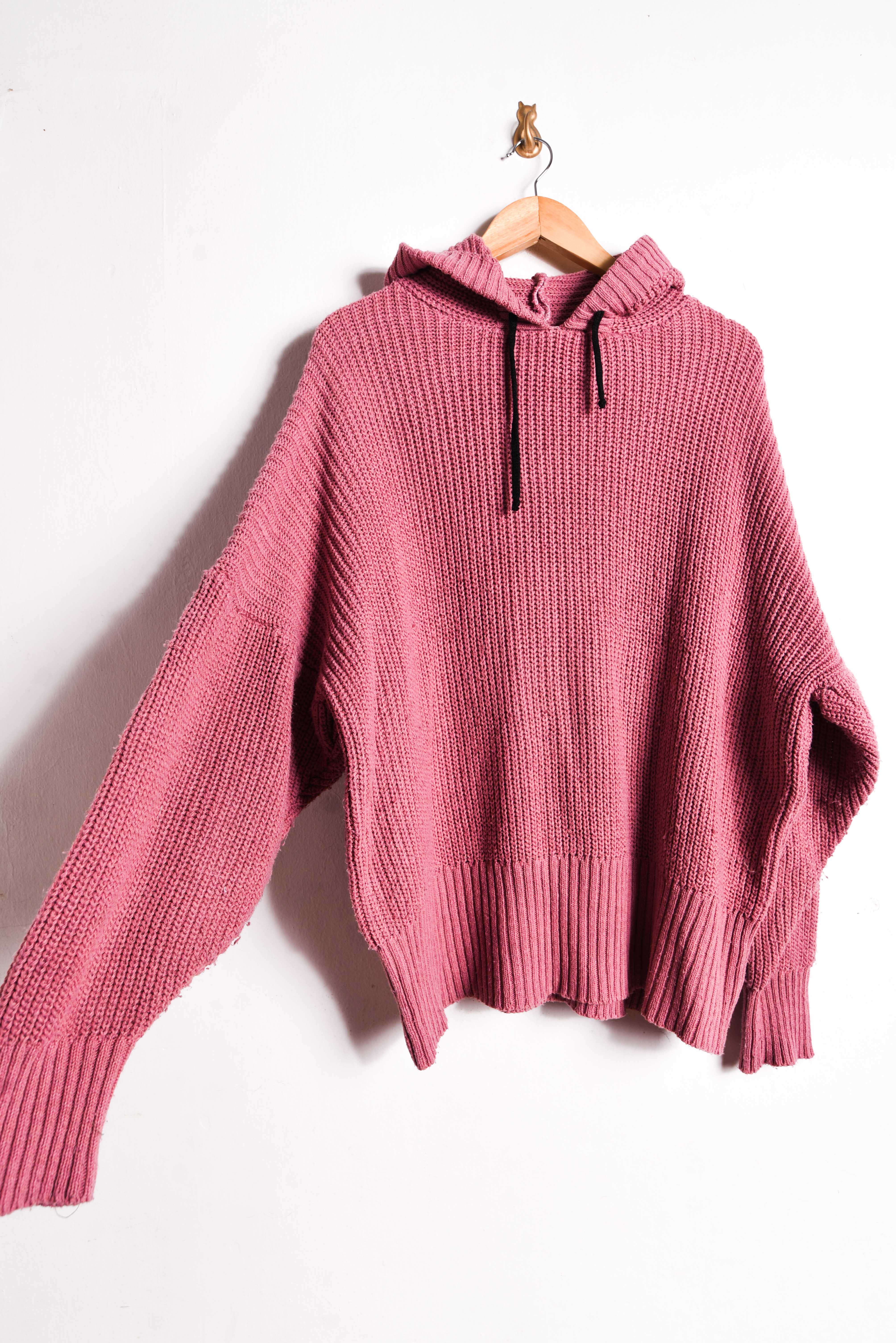 Chaleco coral pink capucha