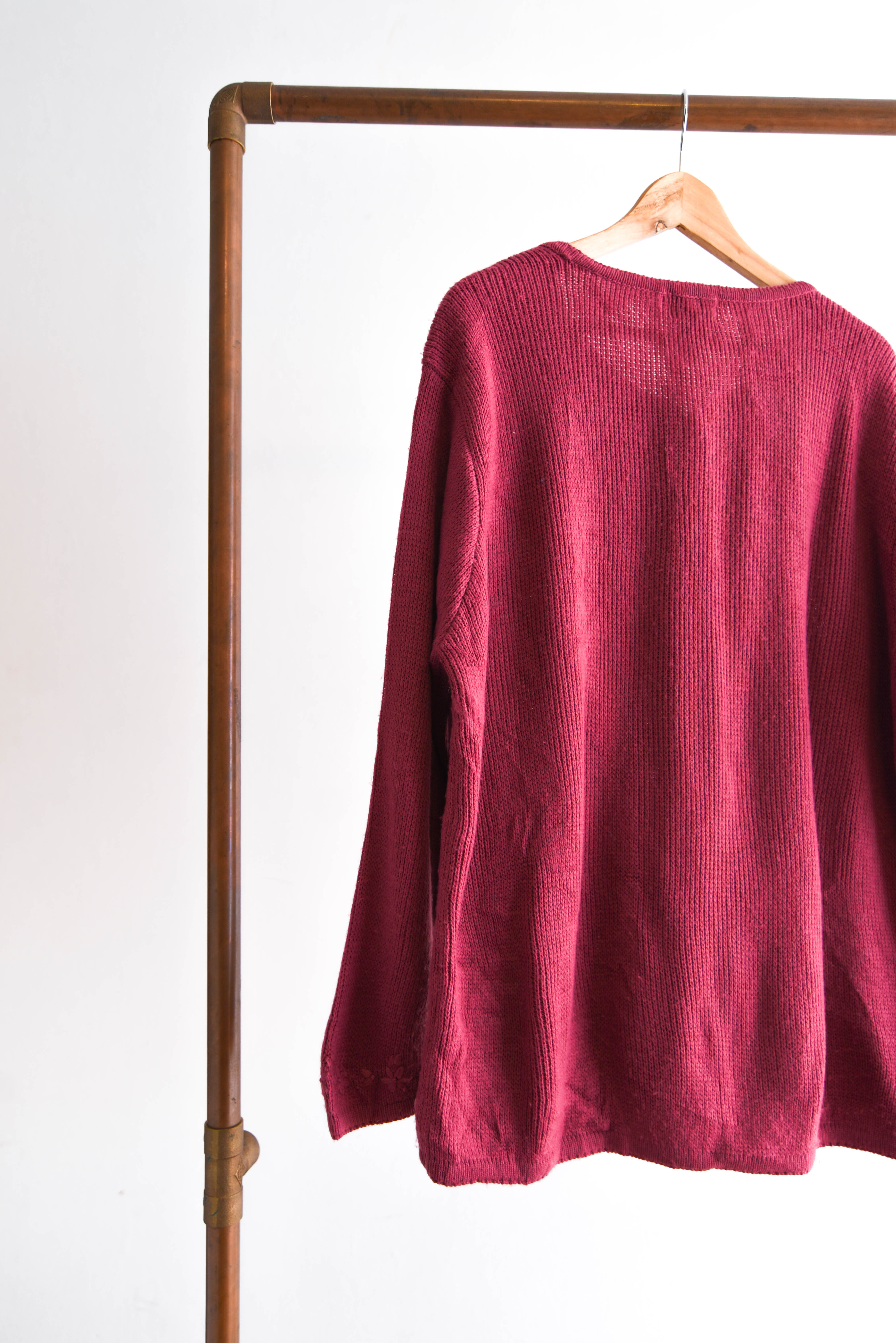 Cardigan rosa vintage bordado