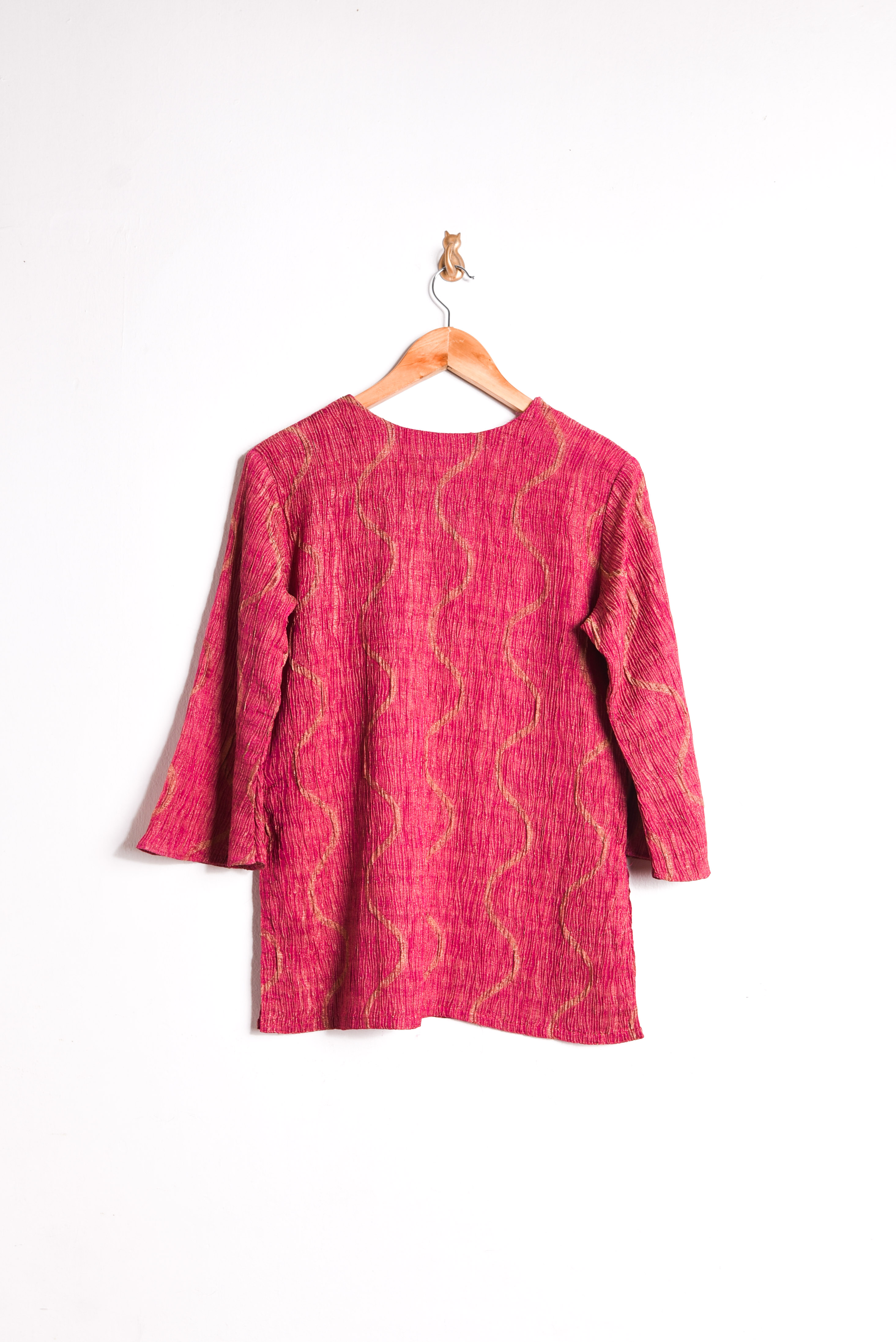 Top rosado bambula wavy