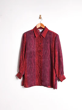 Blusa rojo y burdeo vintage