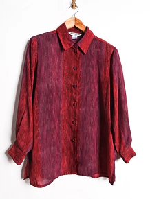 Blusa rojo y burdeo vintage