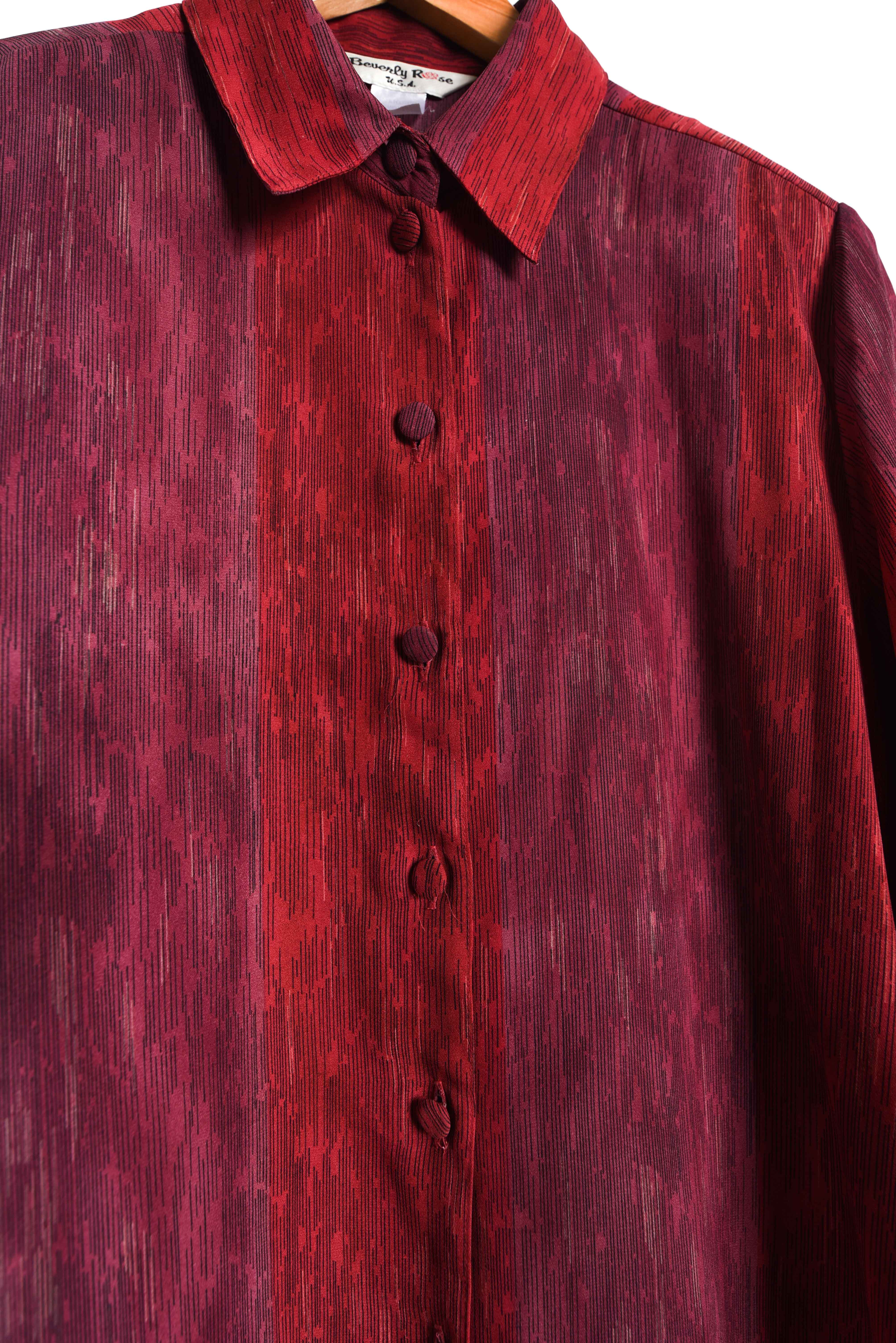 Blusa rojo y burdeo vintage