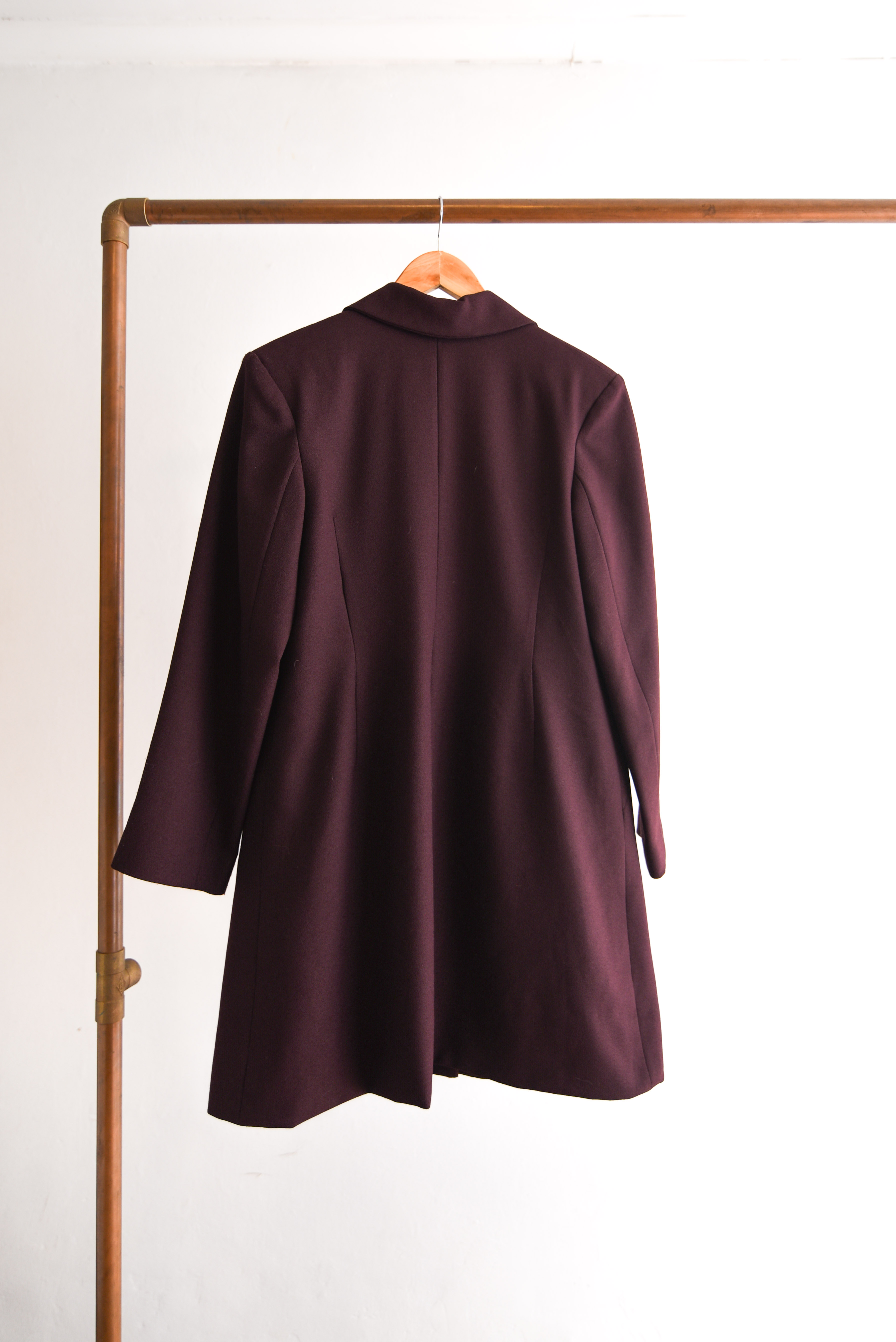 Blazer dress burdeo botón