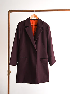 Blazer dress burdeo botón