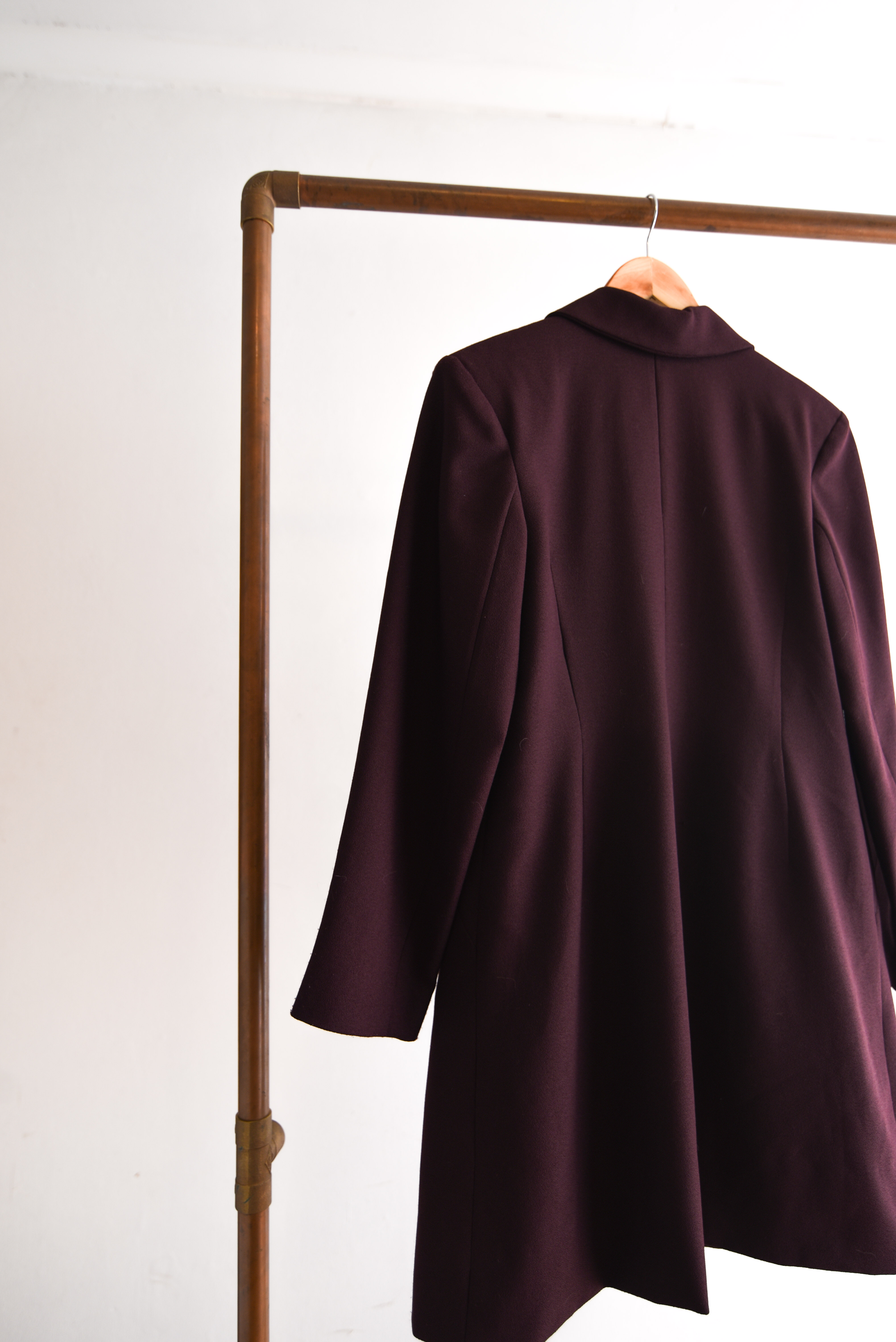 Blazer dress burdeo botón