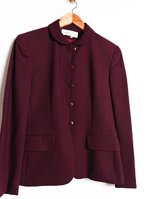 Chaqueta 90s burdeo lana