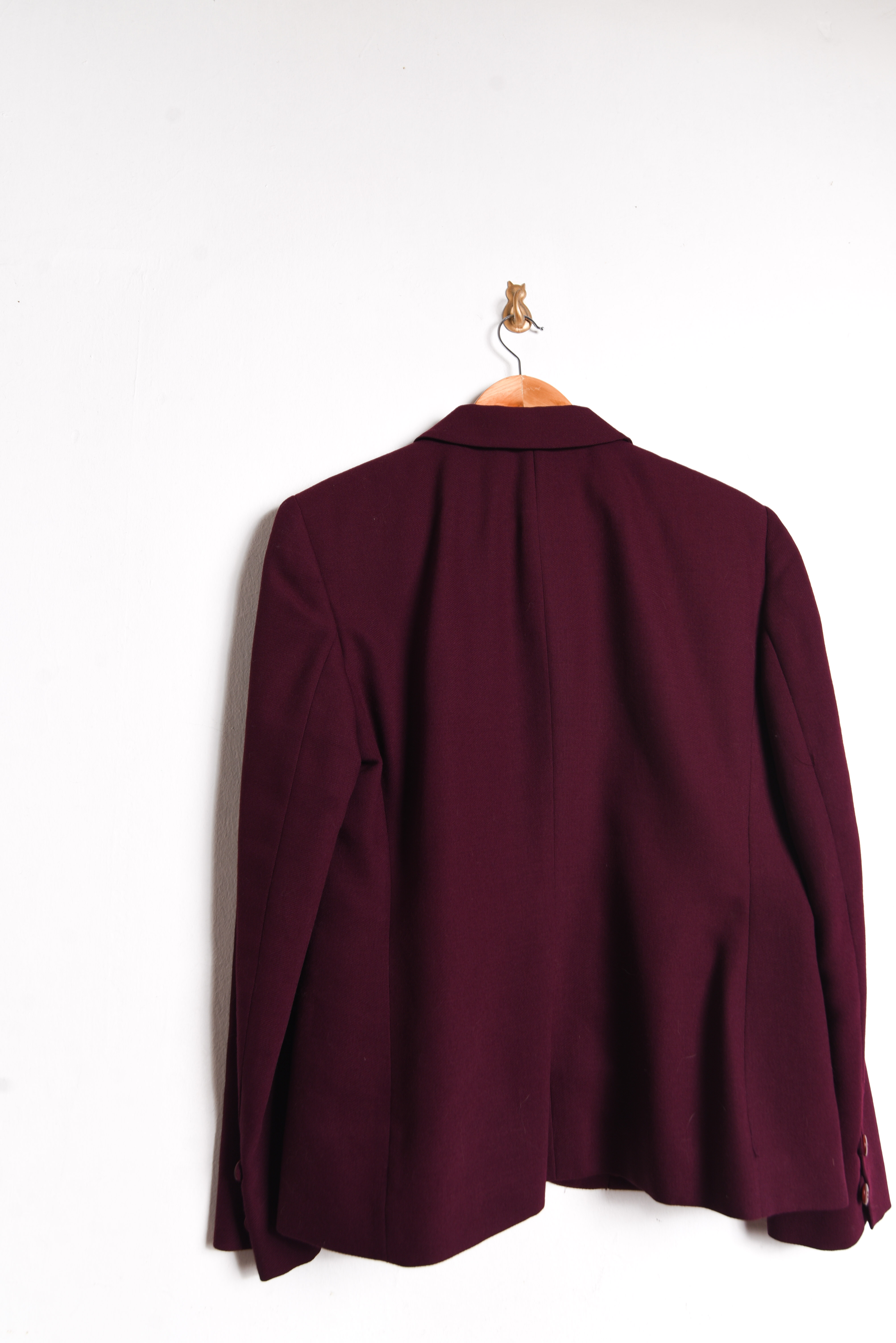 Chaqueta 90s burdeo lana