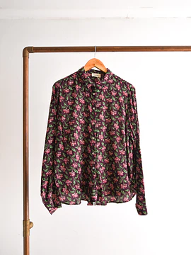 Blusa burdeo floral 