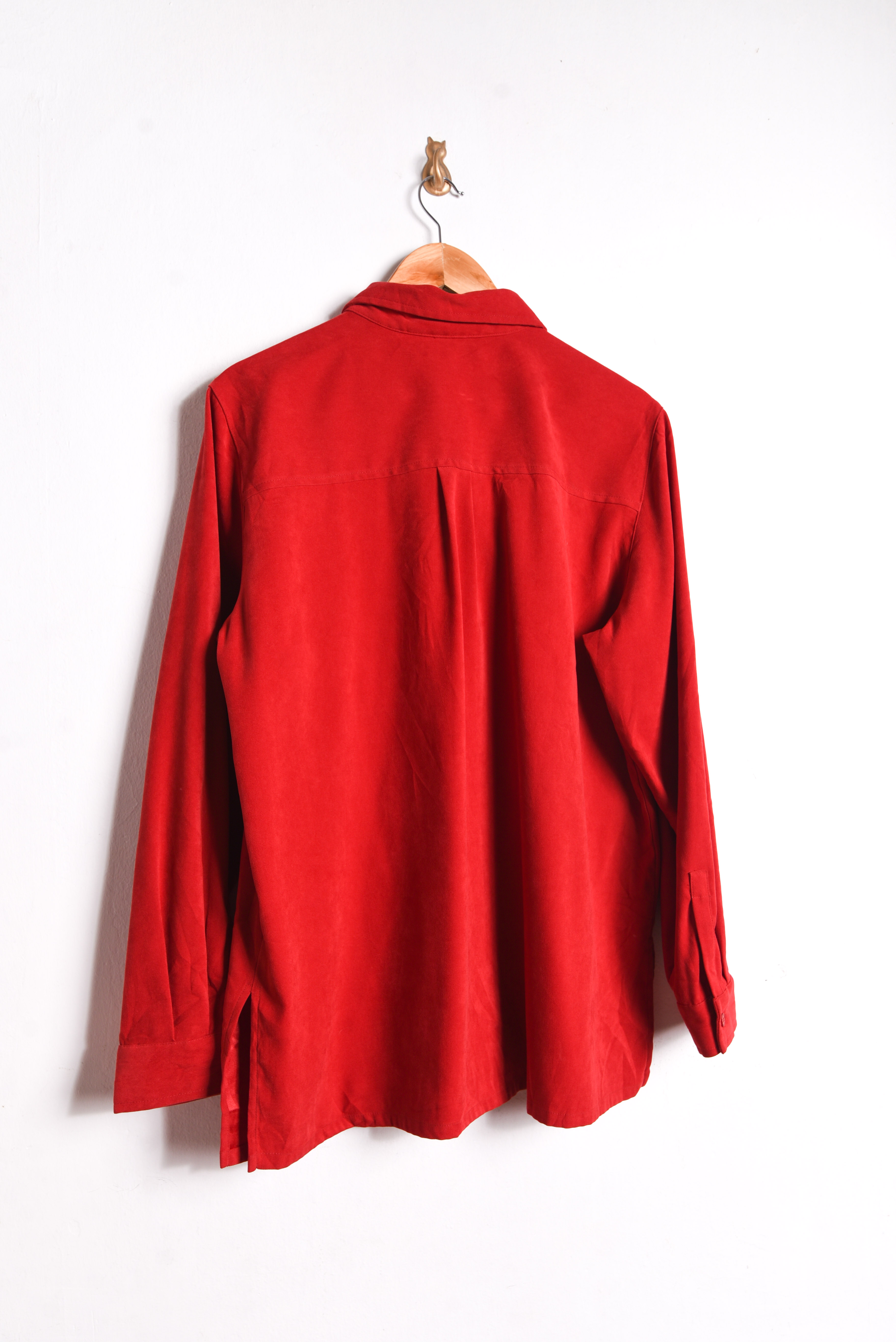 Camisa roja fake suede 90s
