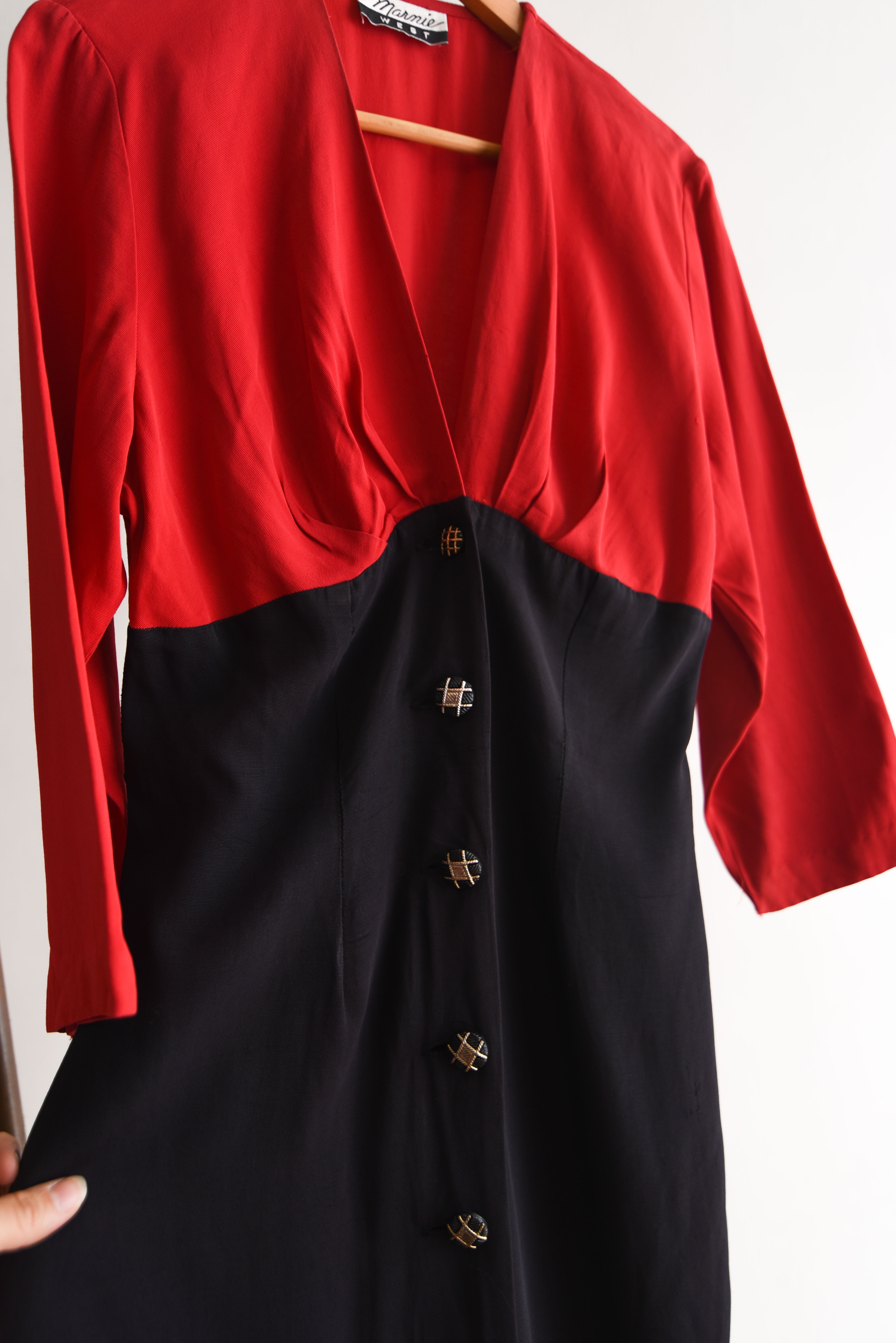 Vestido black&red 90s