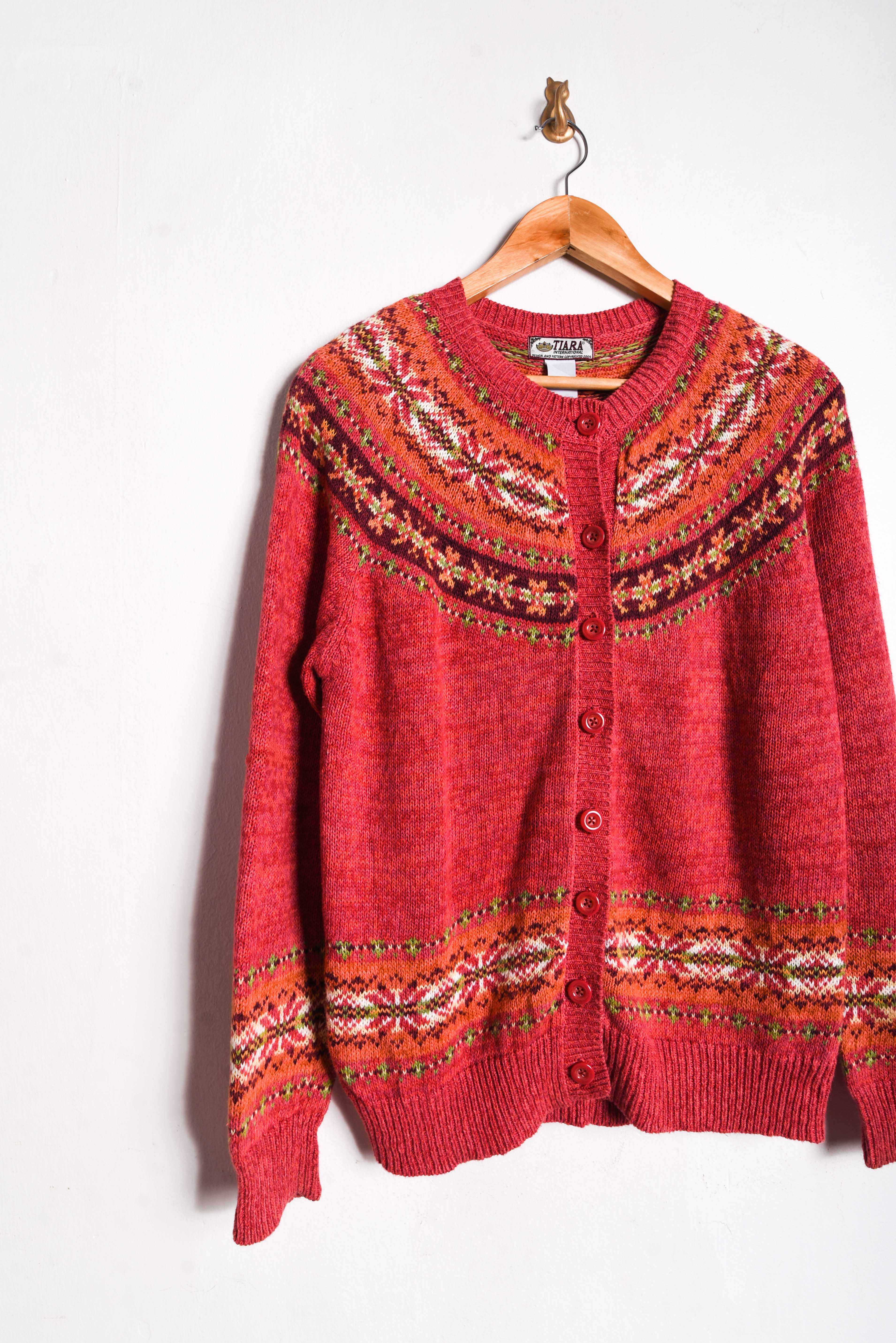 Cardigan naranjo nordic vintage