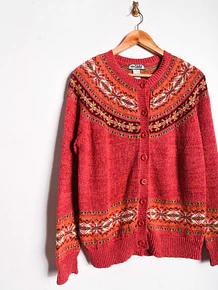 Cardigan naranjo nordic vintage