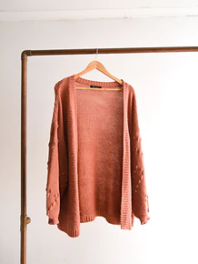 Cardigan tapado coral globo