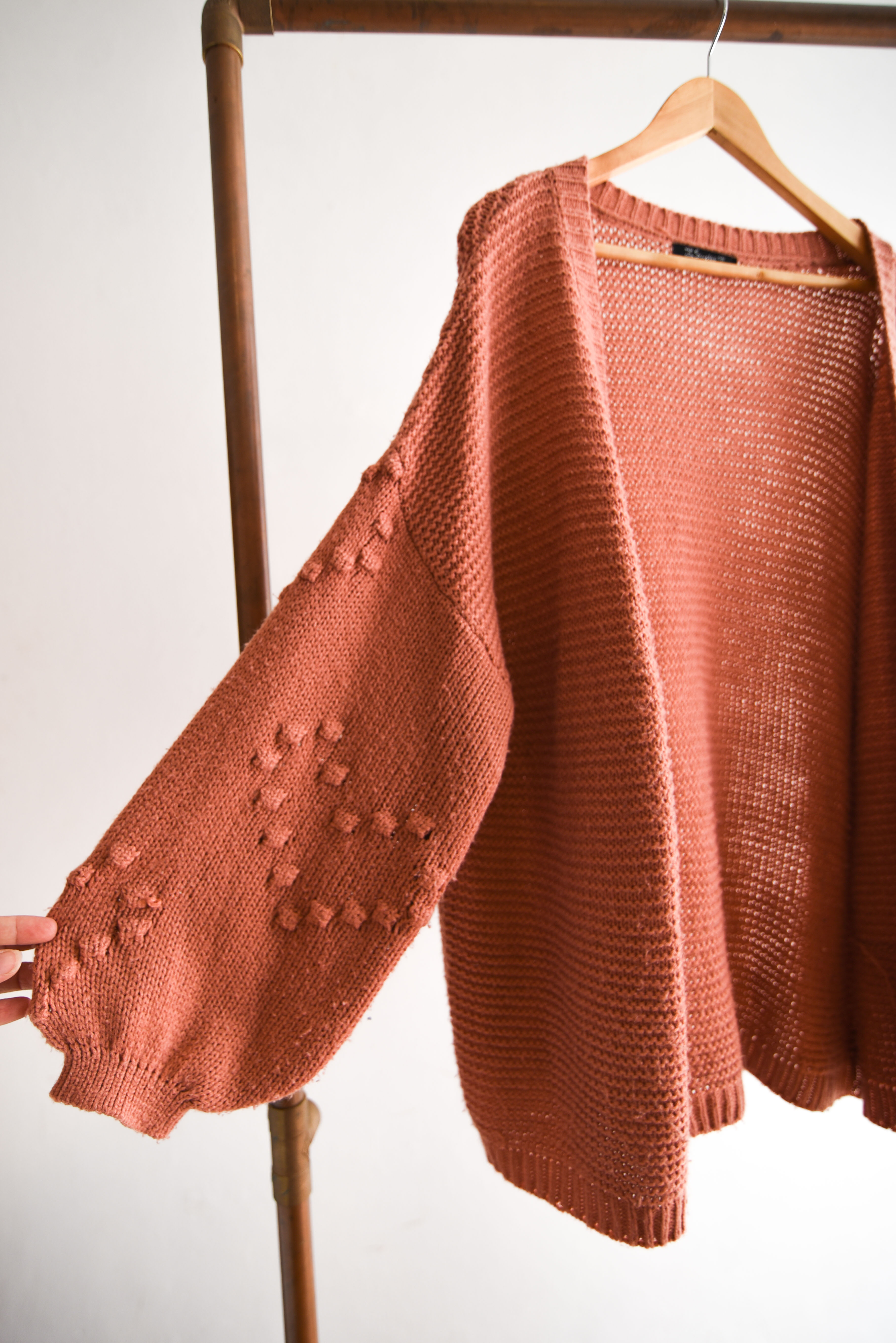 Cardigan tapado coral globo