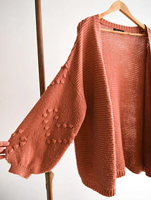 Cardigan tapado coral globo