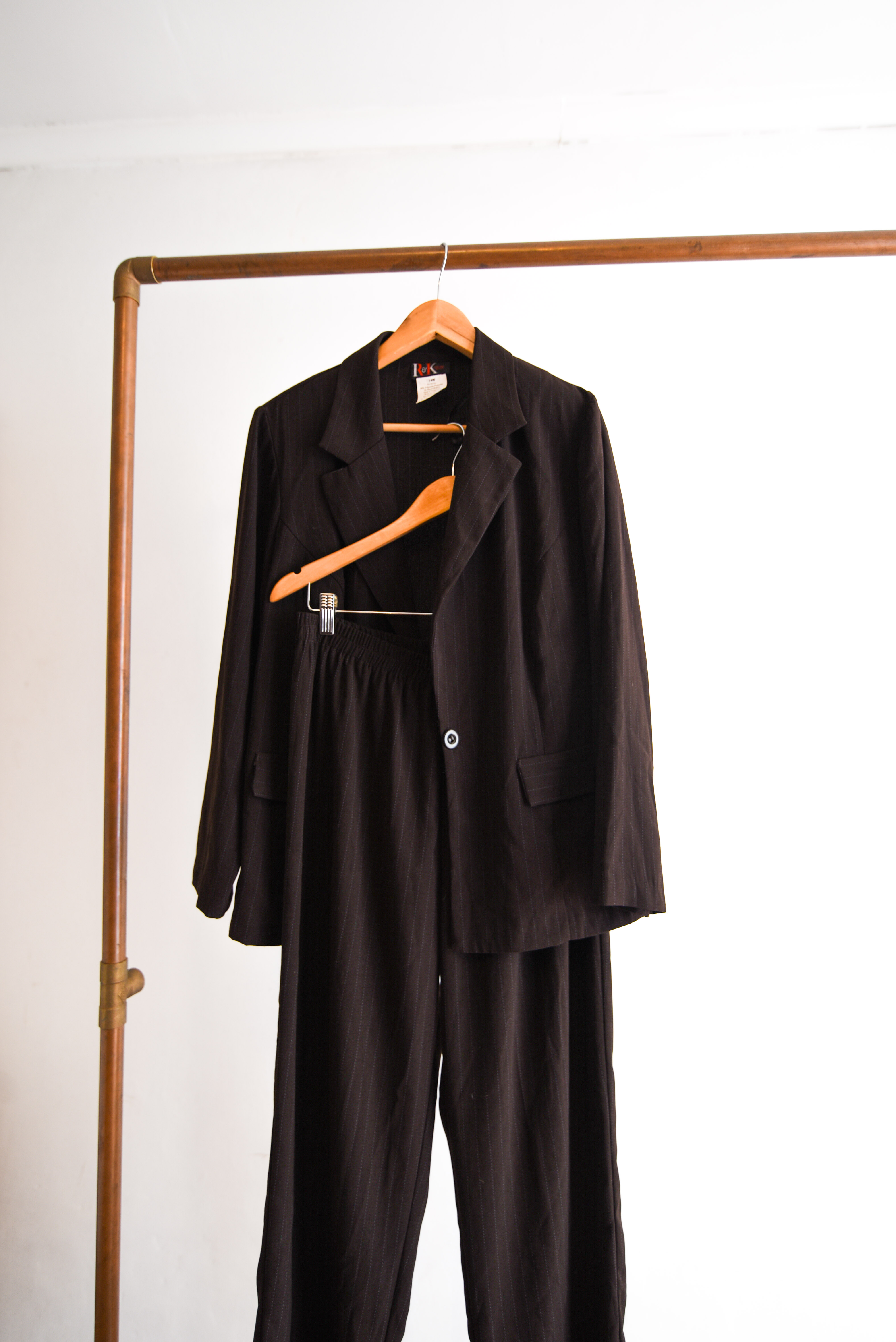 Power suit café vintage pinstripe