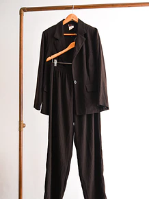 Power suit café vintage pinstripe