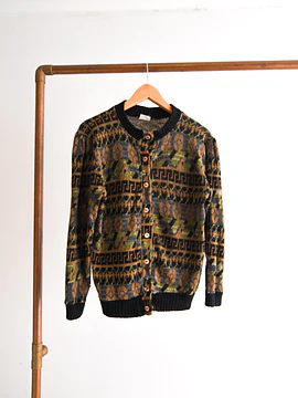 Cardigan vintage folky made in Chile