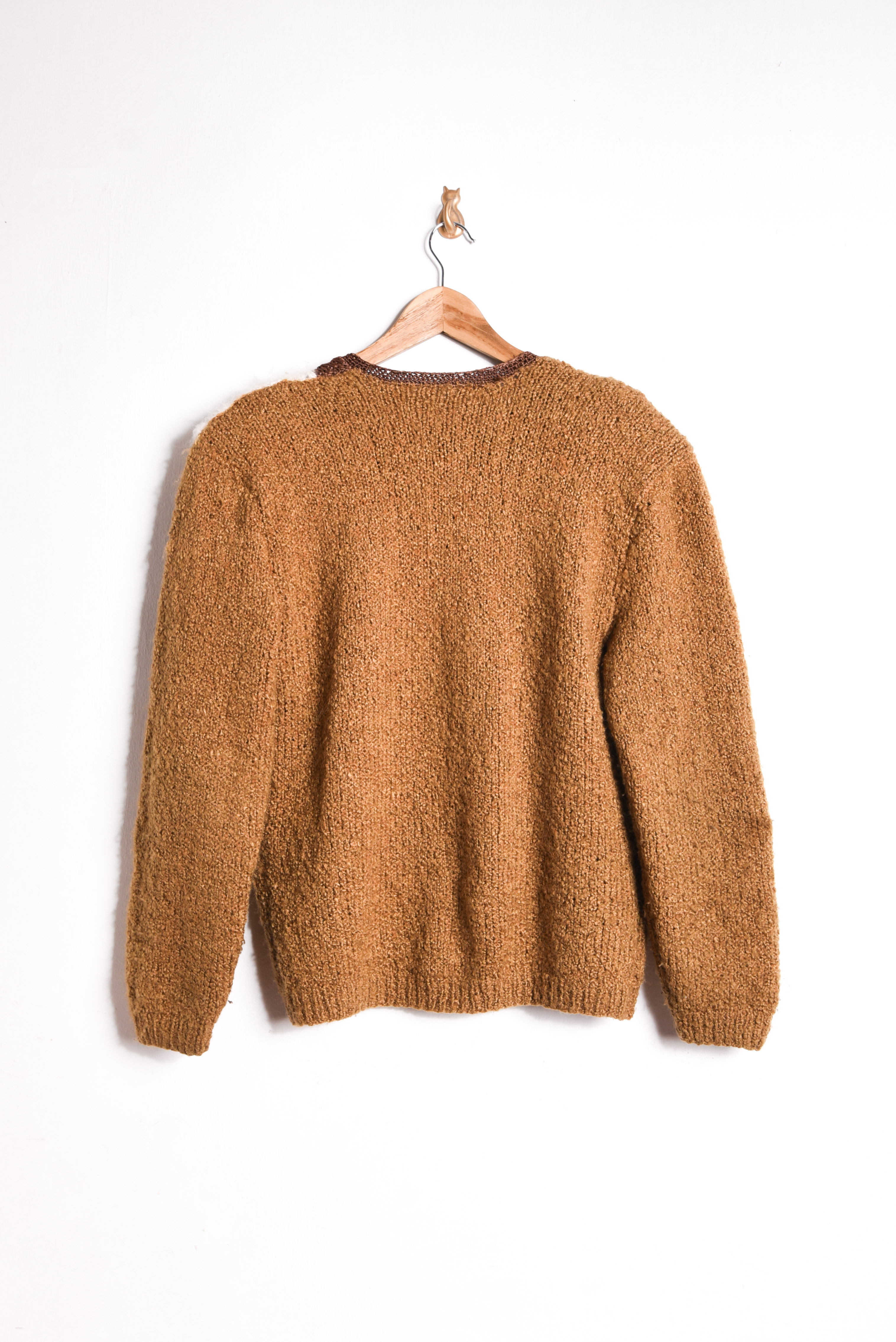 Chaleco vintage café furry