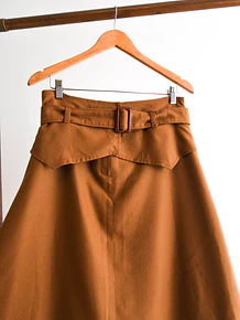 Falda midi camel vintage