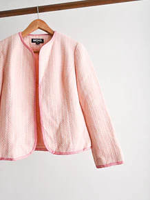 Chaqueta tweed pastel pink