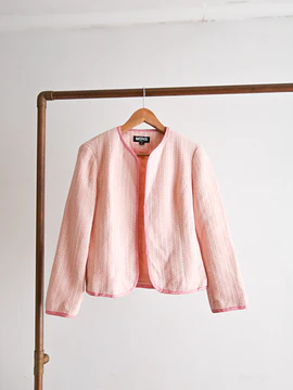 Chaqueta tweed pastel pink