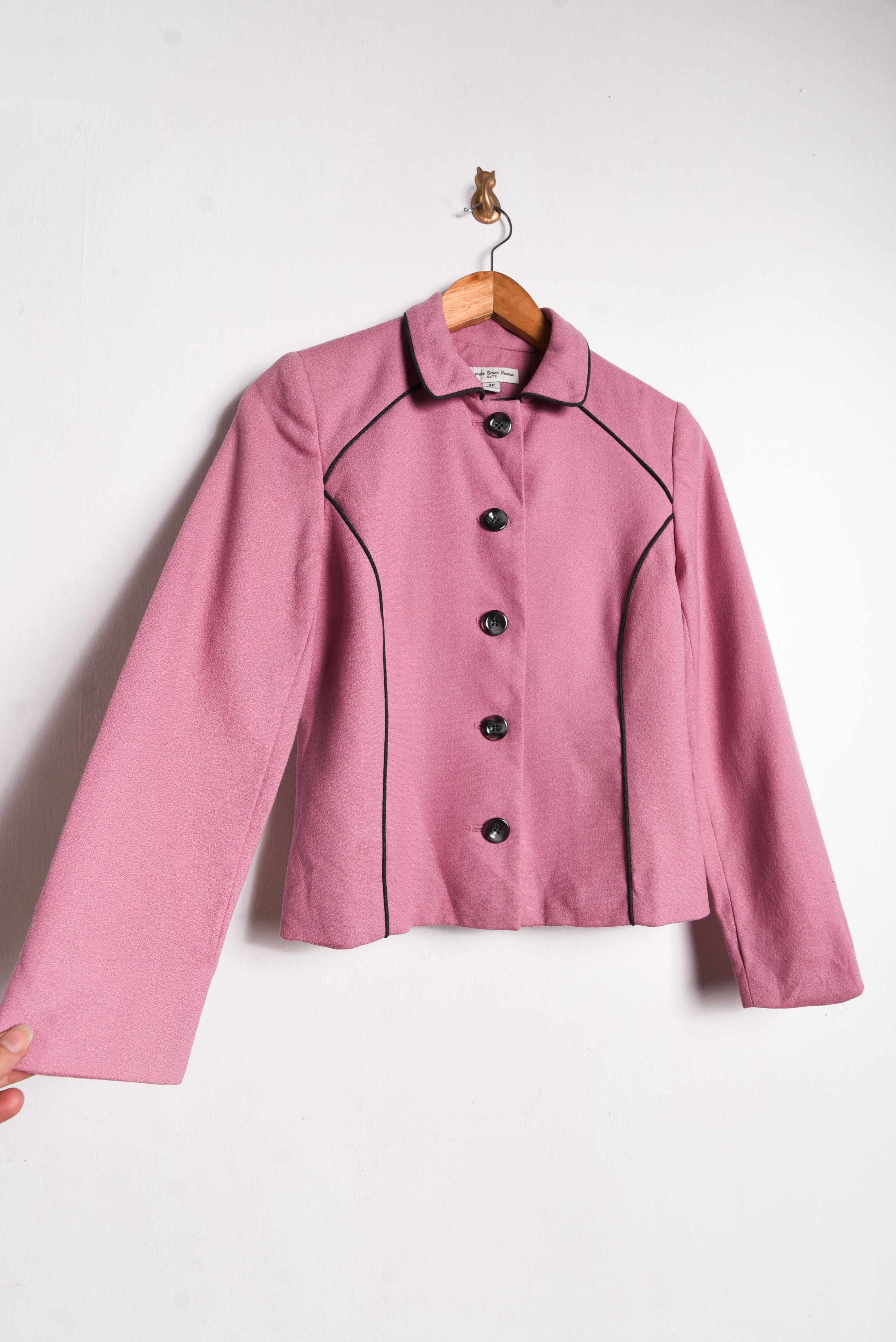 Chaqueta rosa vintage lana