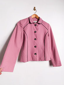 Chaqueta rosa vintage lana