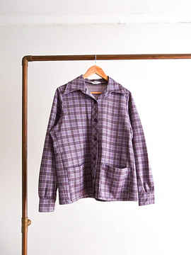 Chaqueta lila tartán 1970s