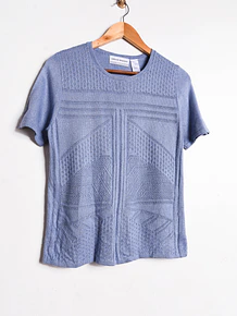 Top tejido periwinkle