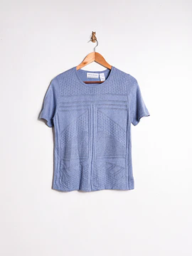 Top tejido periwinkle