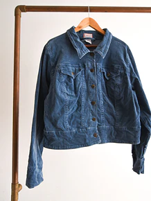 Chaqueta cotelé azul piedra