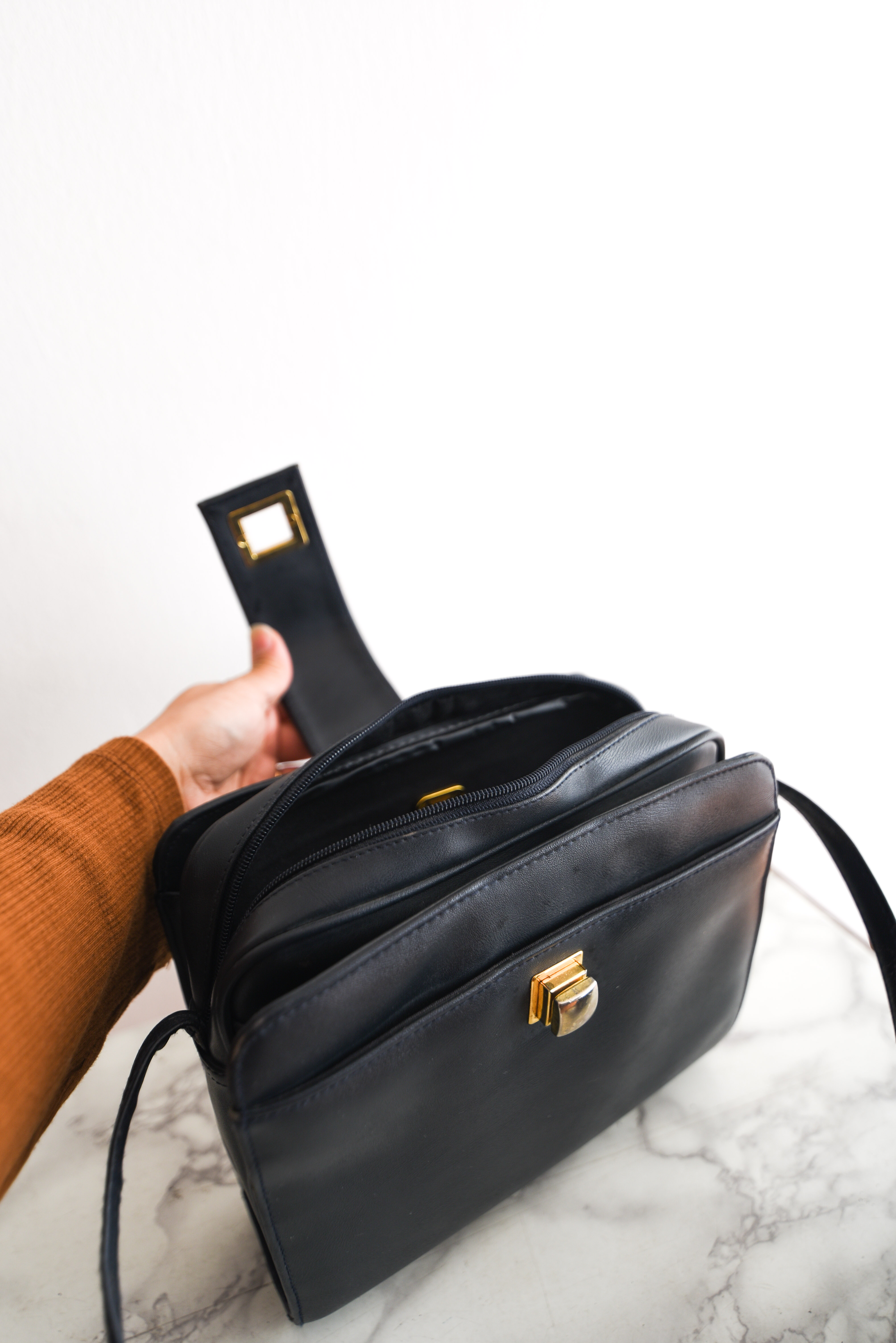 Cartera azul navy 90s