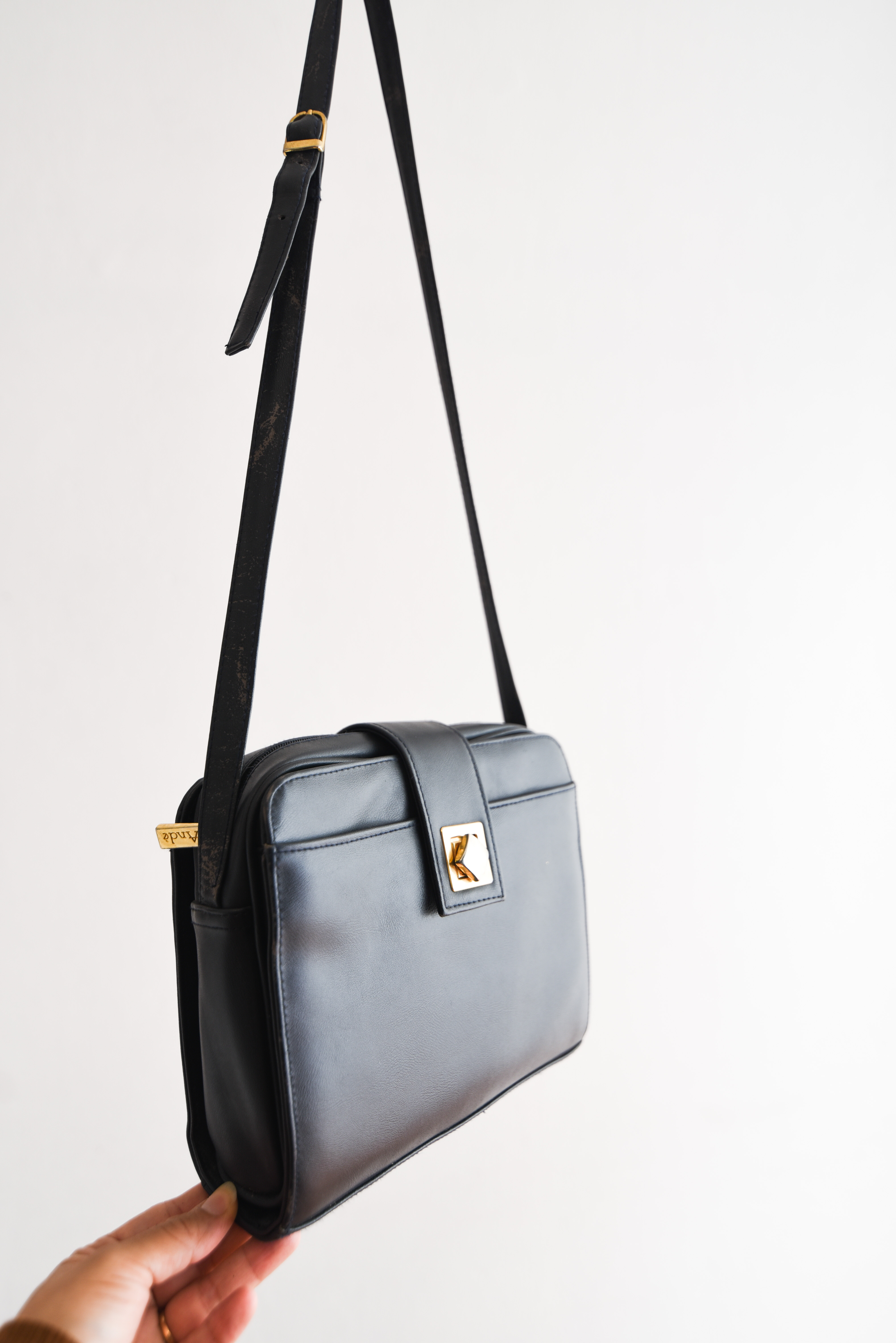 Cartera azul navy 90s