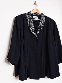 Blusa navy y lunares