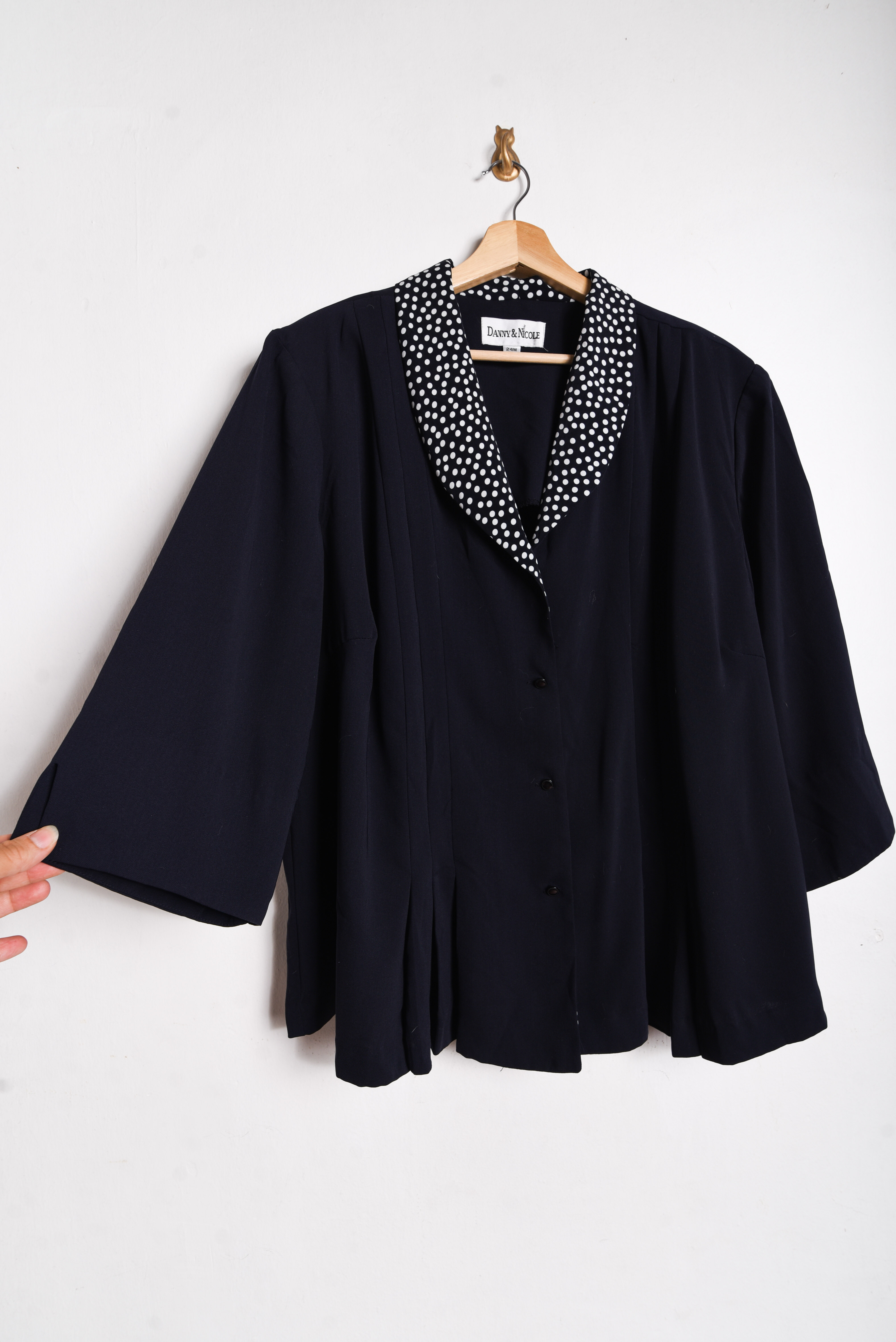 Blusa navy y lunares