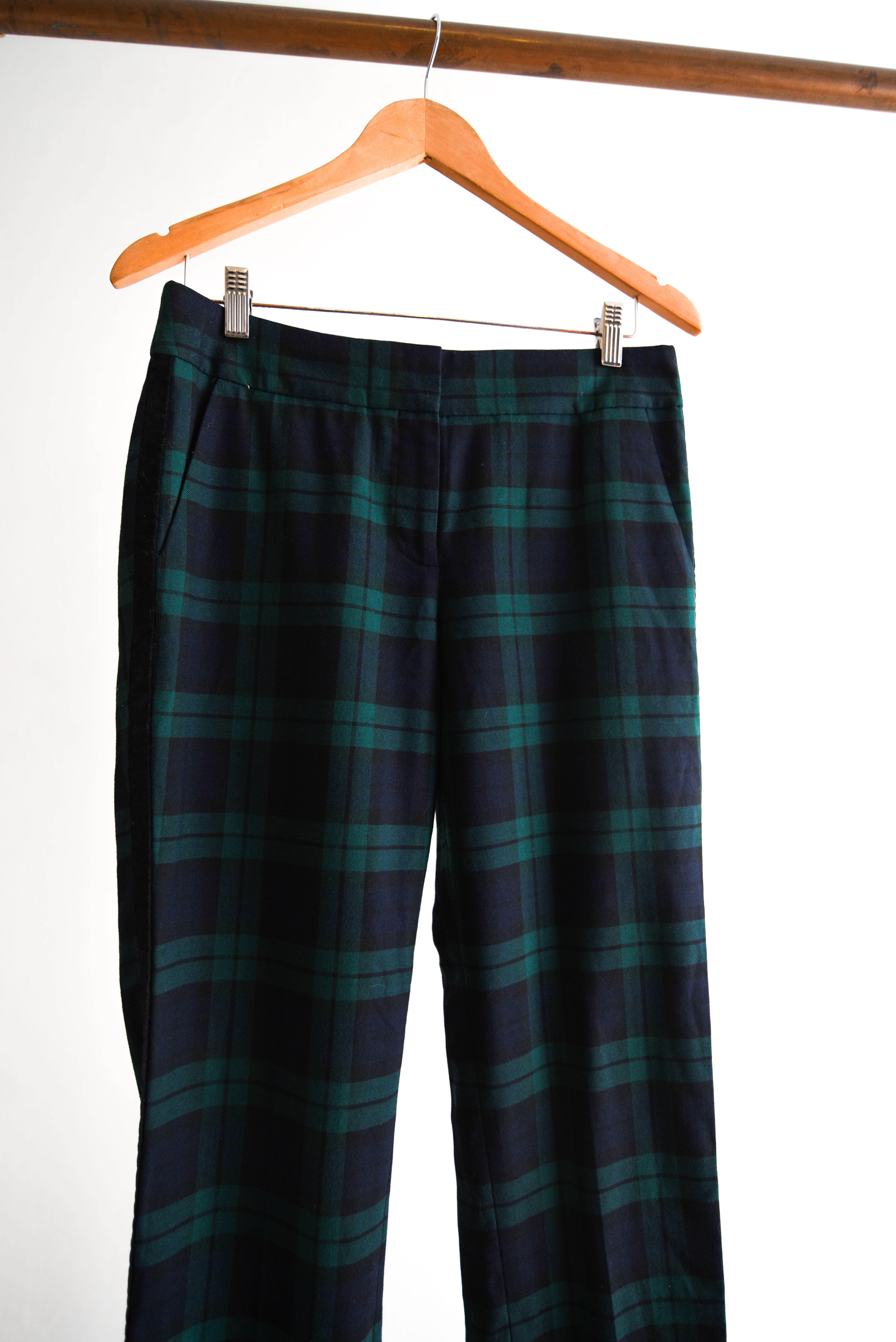 Pantalón navy green tartán