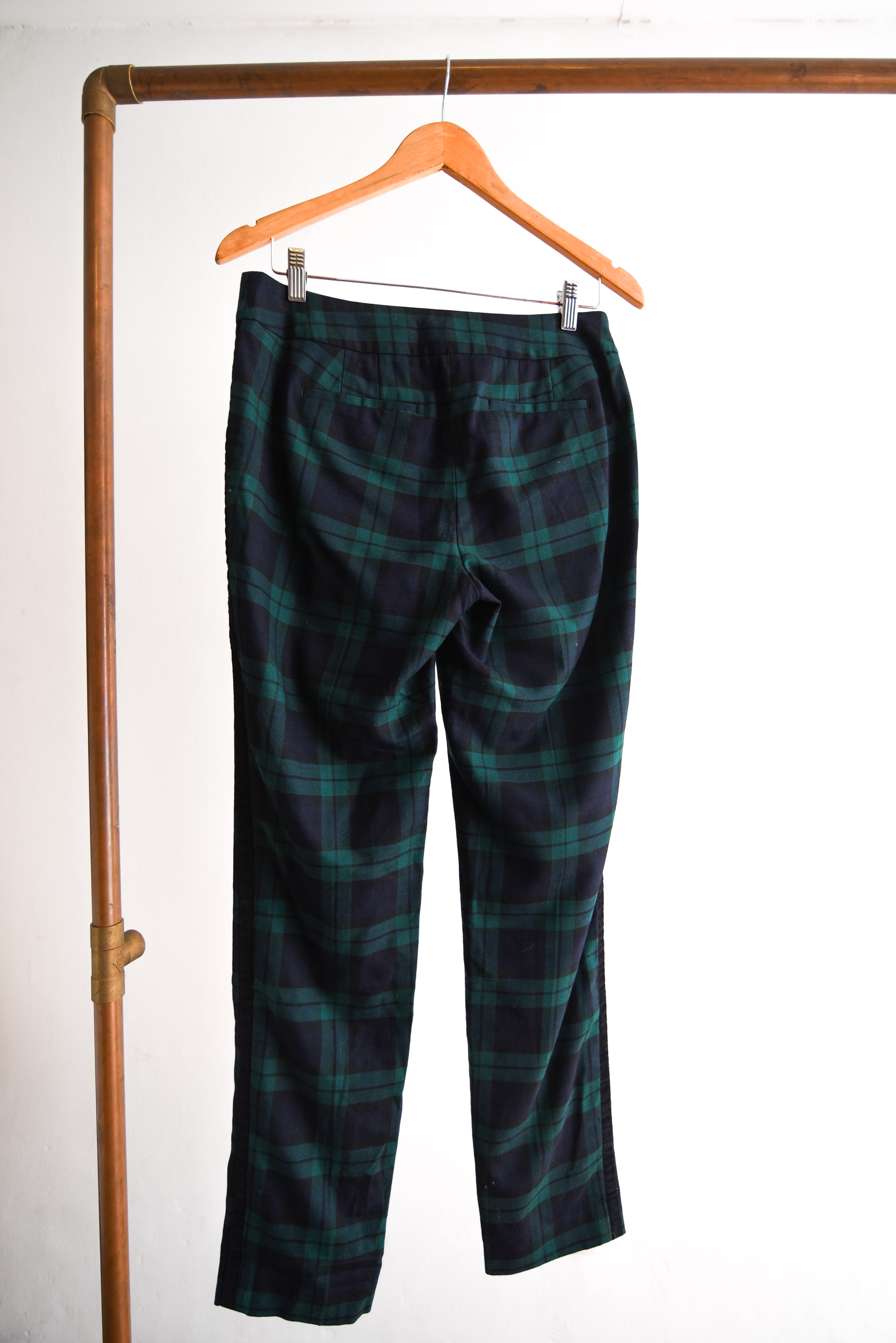 Pantalón navy green tartán